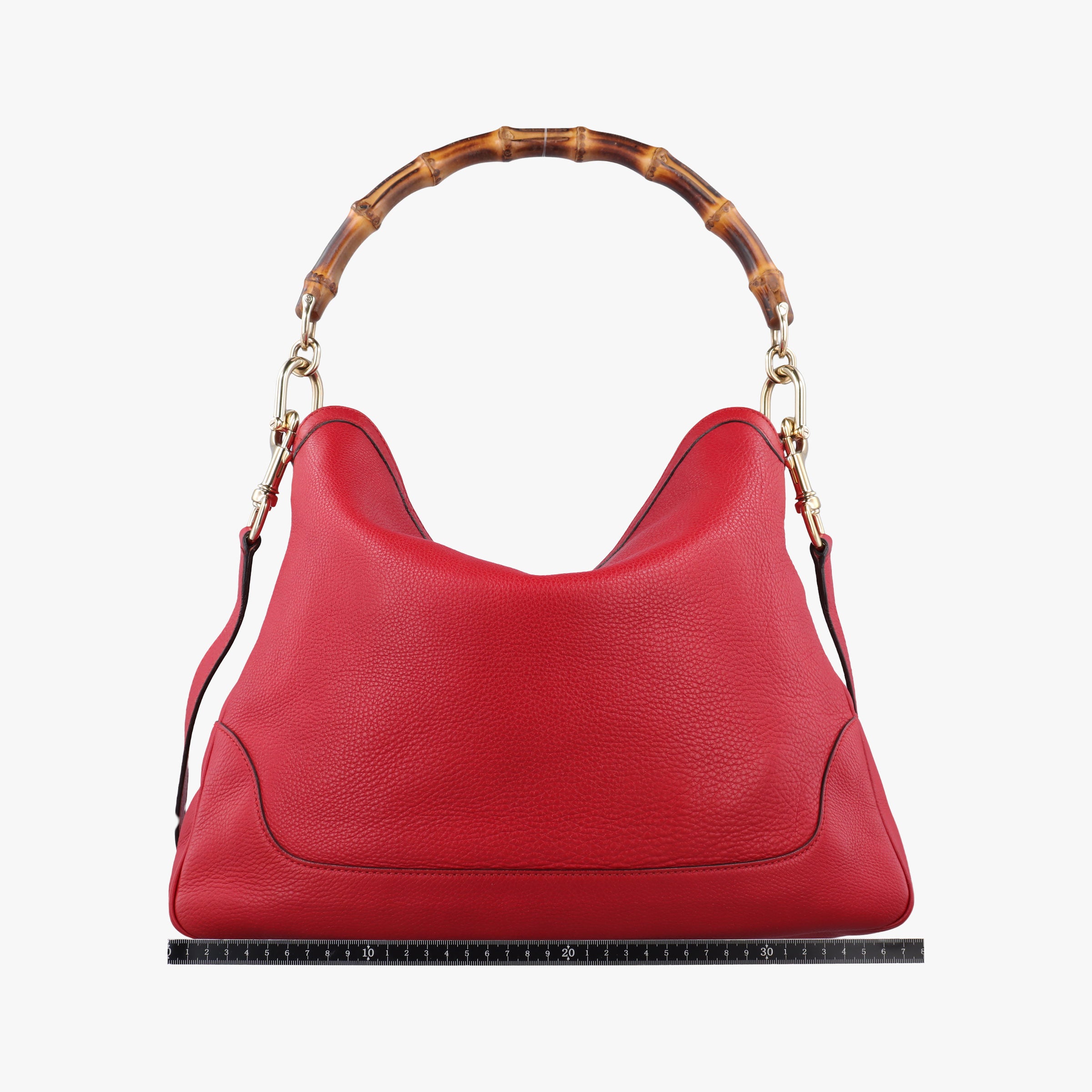 Pre-owned Gucci Bamboo Red Leather 282315 shoulderbag | stylenewstar
