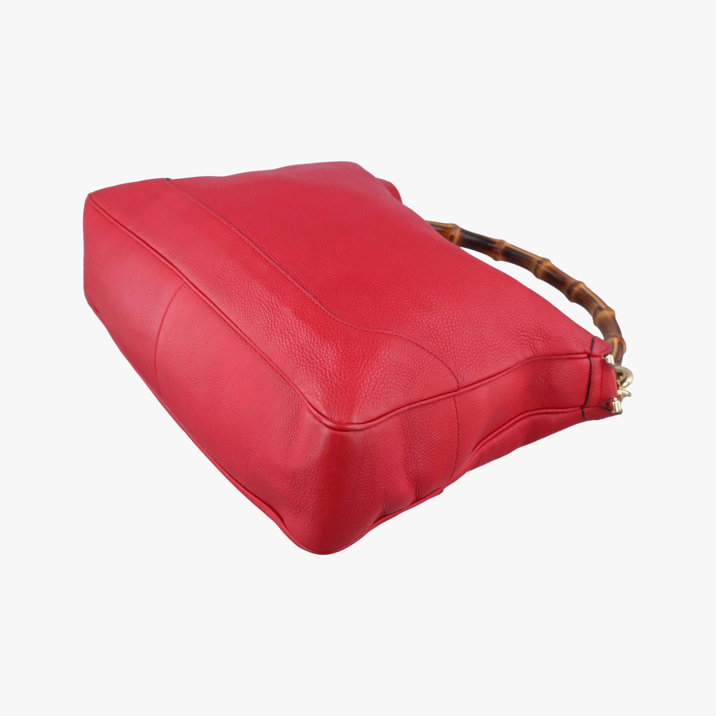 Pre-owned Gucci Bamboo Red Leather 282315 shoulderbag | stylenewstar