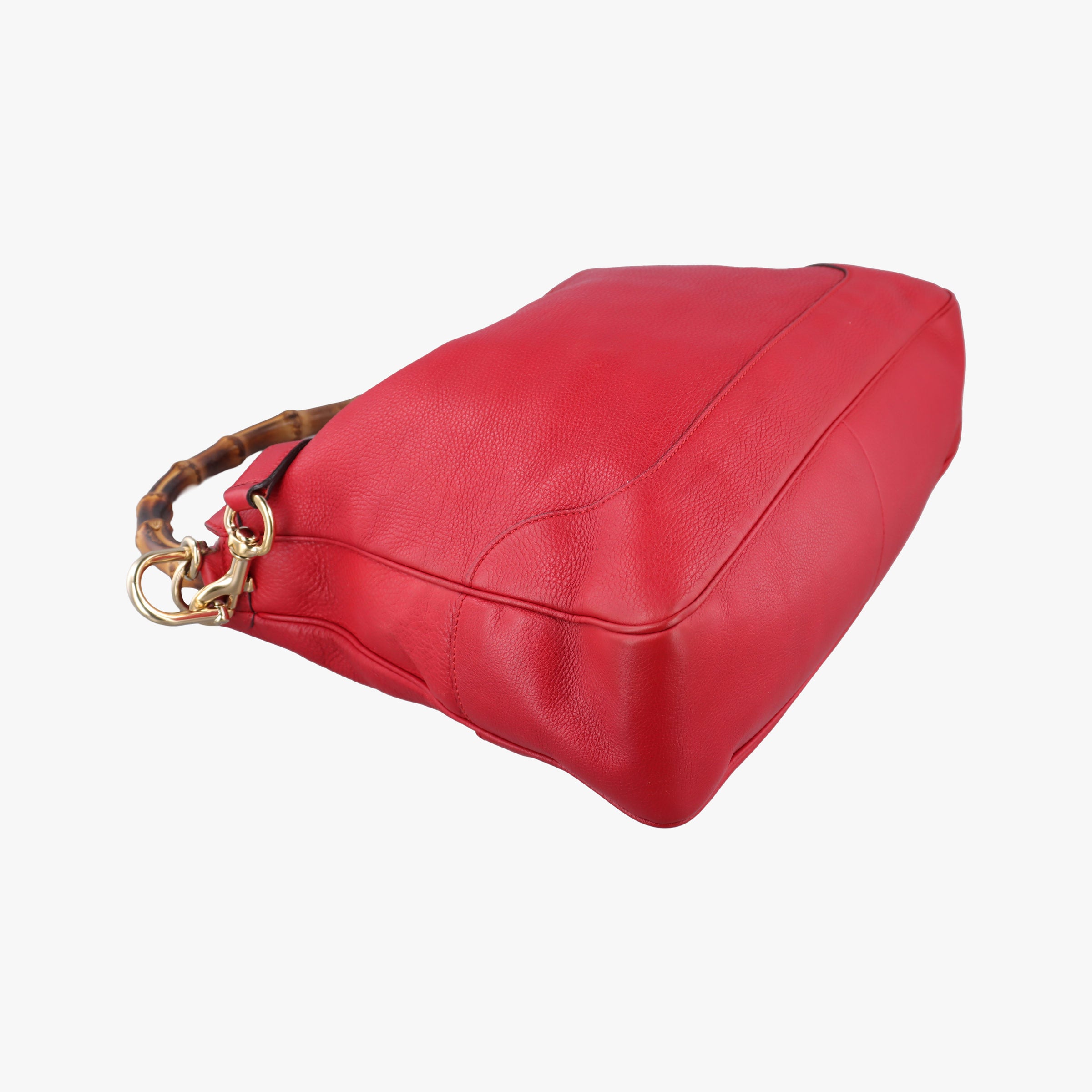 Pre-owned Gucci Bamboo Red Leather 282315 shoulderbag | stylenewstar