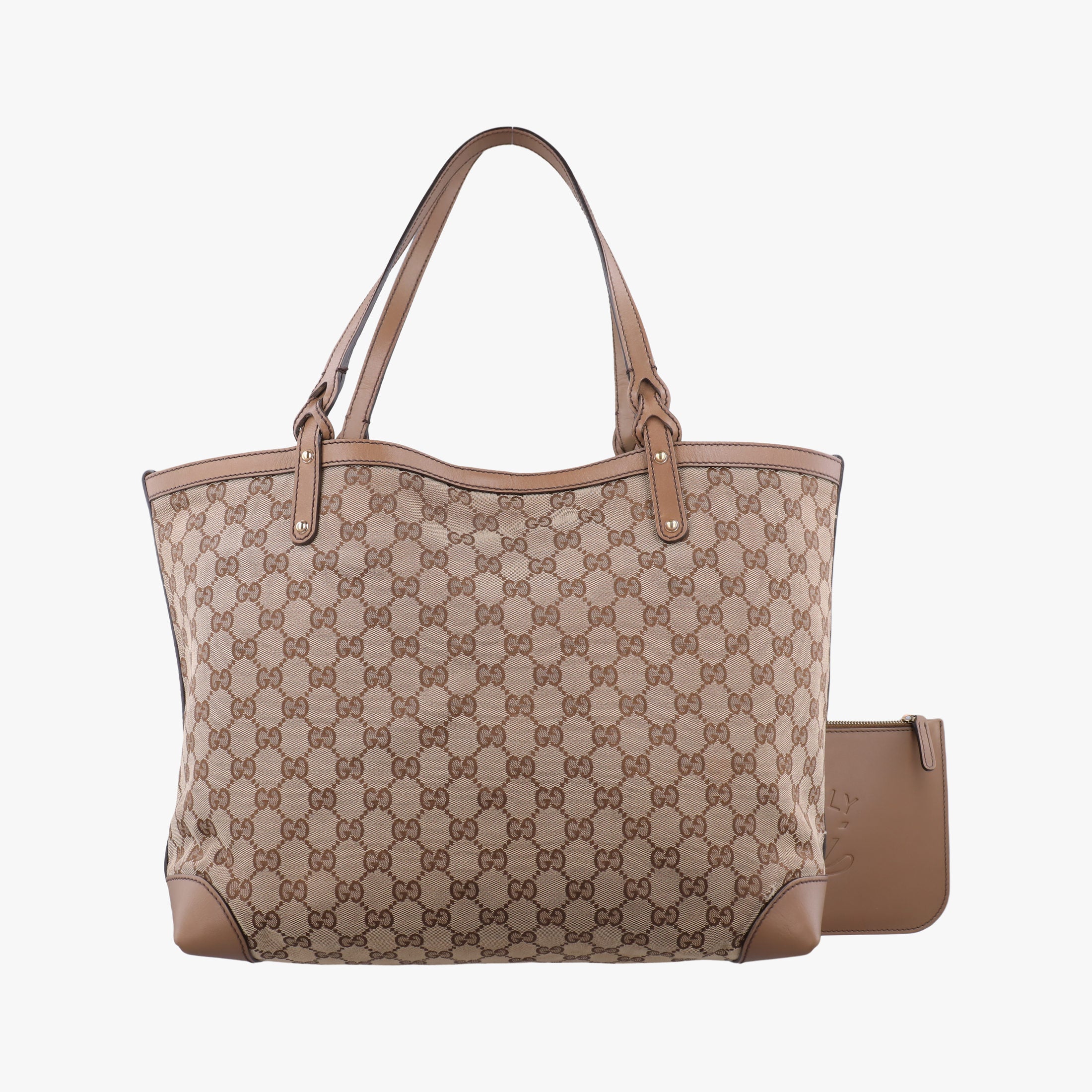 Pre-owned Gucci GG Craft Brown Leather×canvas 247209 handbag | stylenewstar