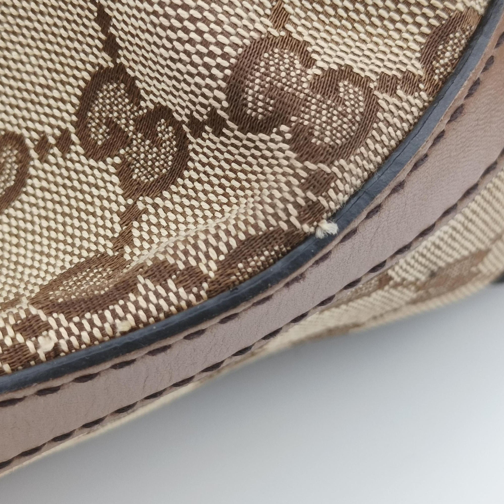 Pre-owned Gucci GG Craft Brown Leather×canvas 247209 handbag | stylenewstar