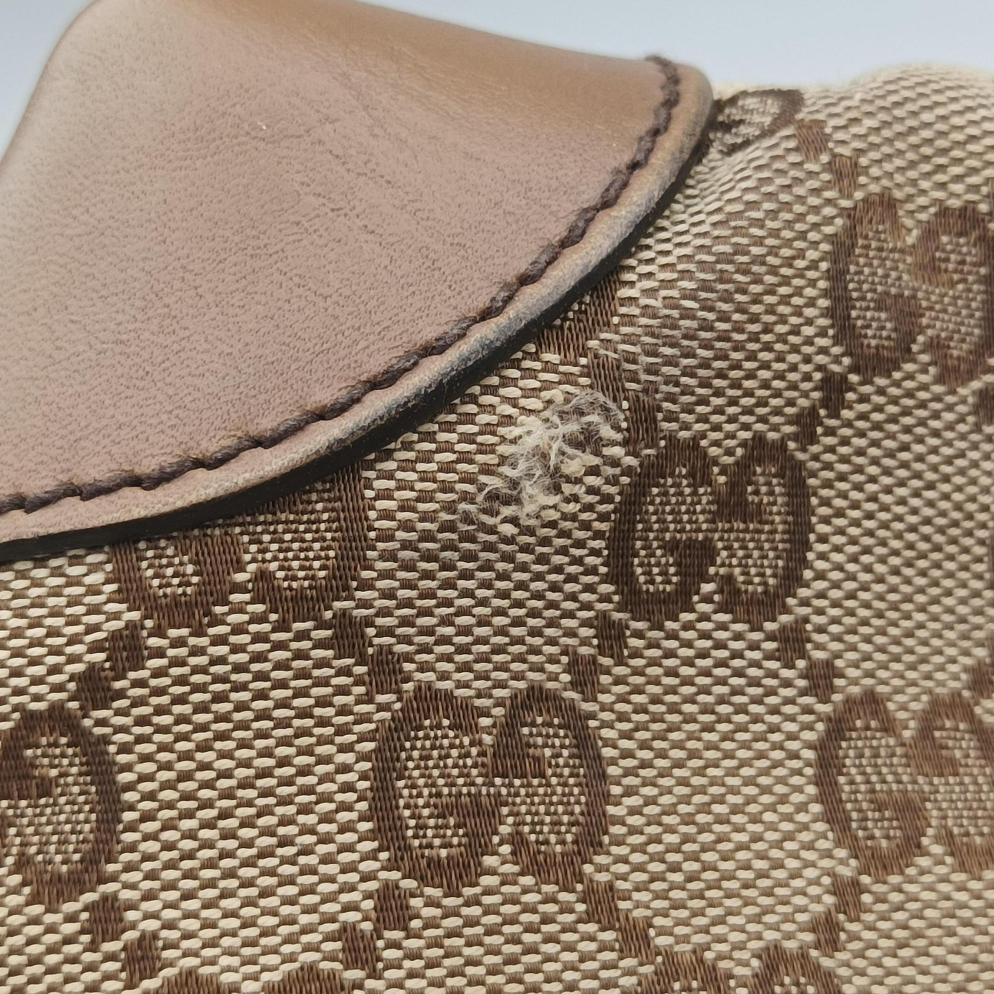 Pre-owned Gucci GG Craft Brown Leather×canvas 247209 handbag | stylenewstar