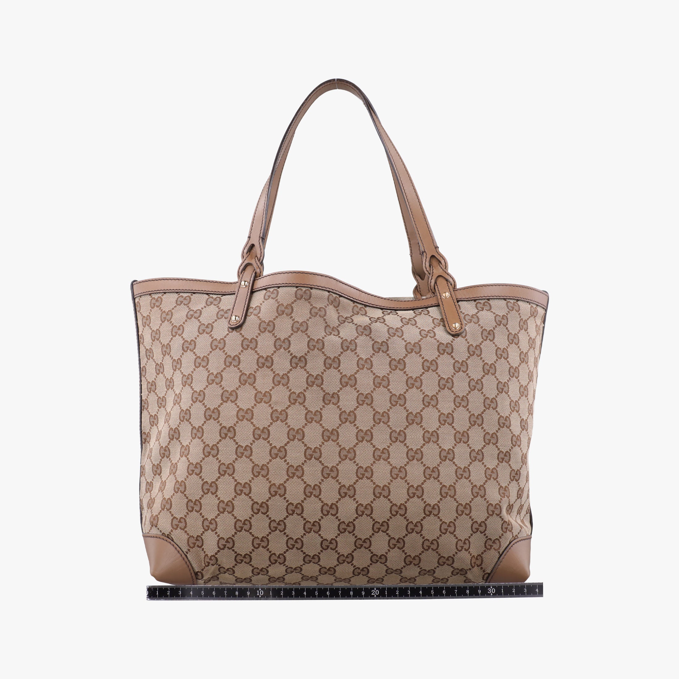 Pre-owned Gucci GG Craft Brown Leather×canvas 247209 handbag | stylenewstar
