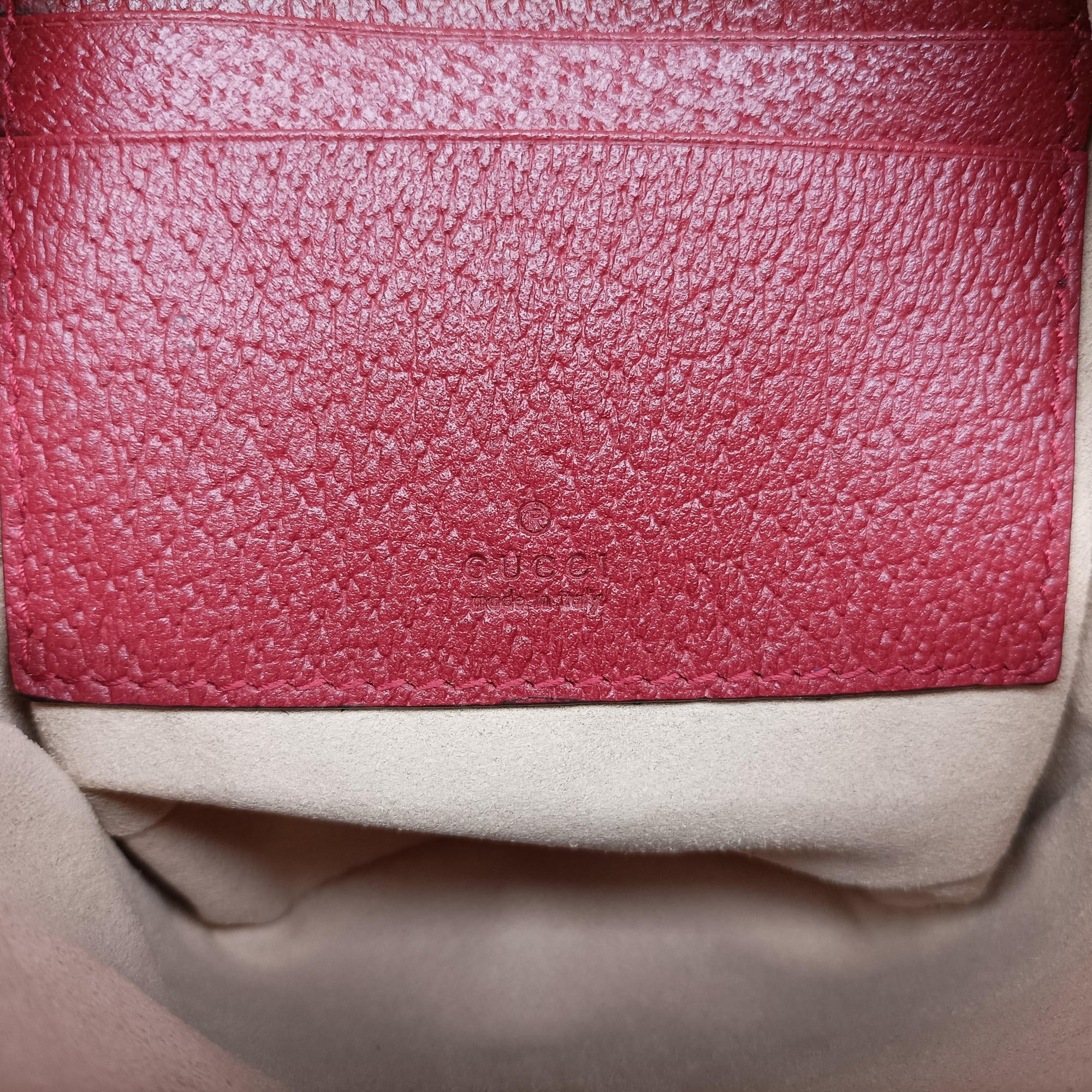 Pre-owned Gucci Ophidia red×beige×Multicolour PVC coated canvas×Leather 598661 backpack/rucksack | stylenewstar