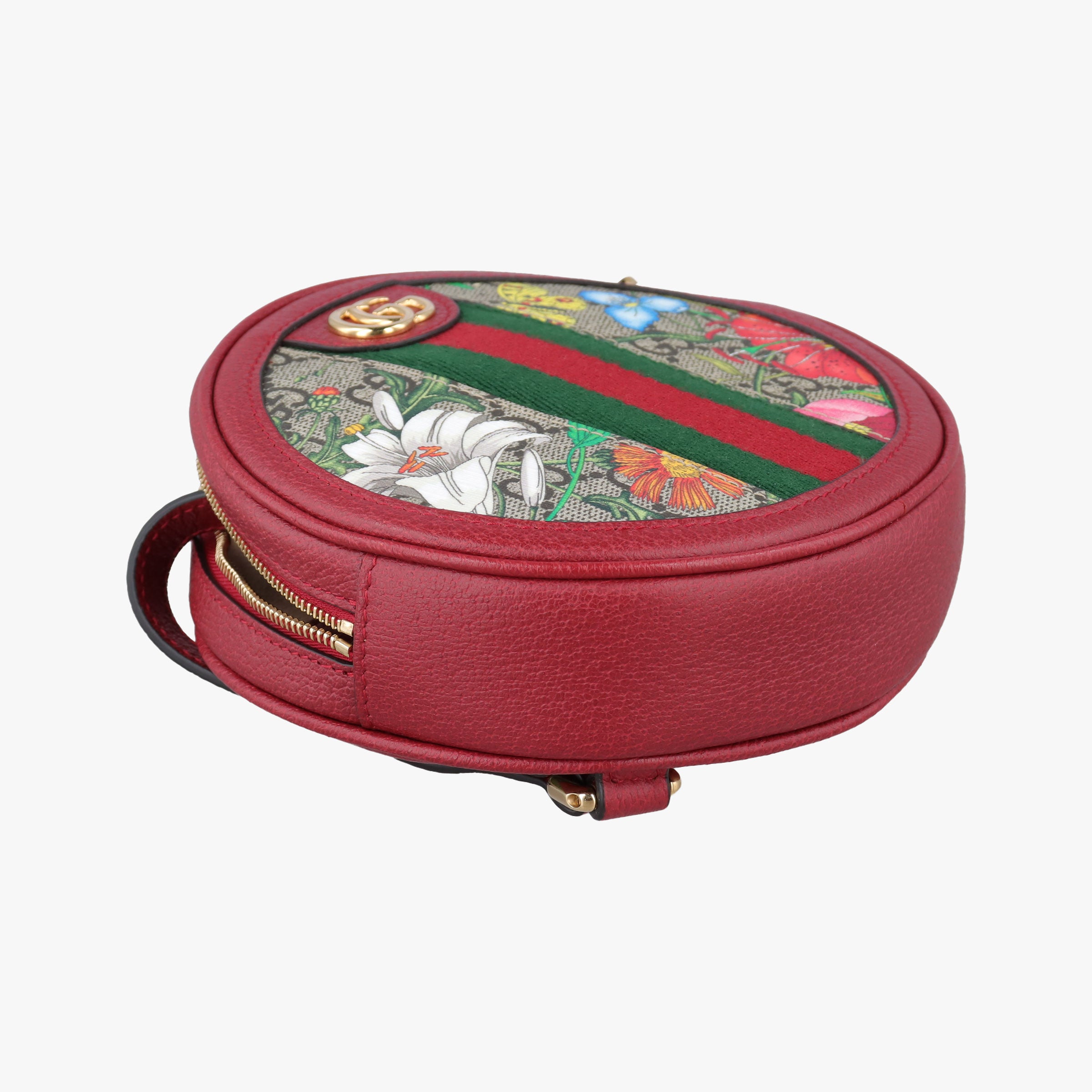 Pre-owned Gucci Ophidia red×beige×Multicolour PVC coated canvas×Leather 598661 backpack/rucksack | stylenewstar