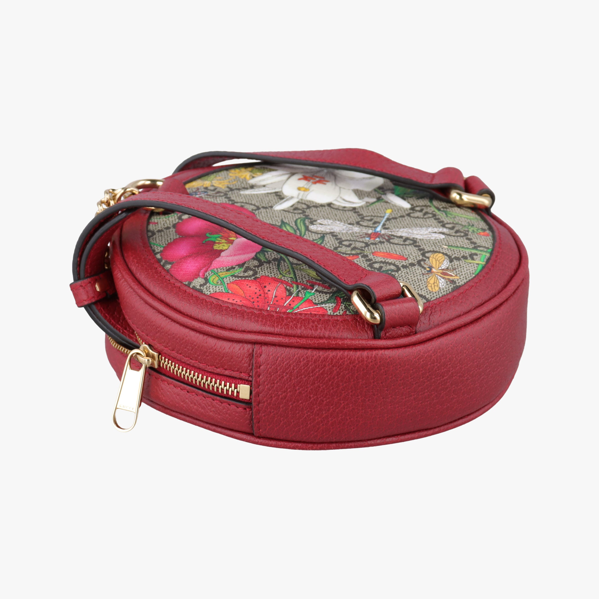 Pre-owned Gucci Ophidia red×beige×Multicolour PVC coated canvas×Leather 598661 backpack/rucksack | stylenewstar
