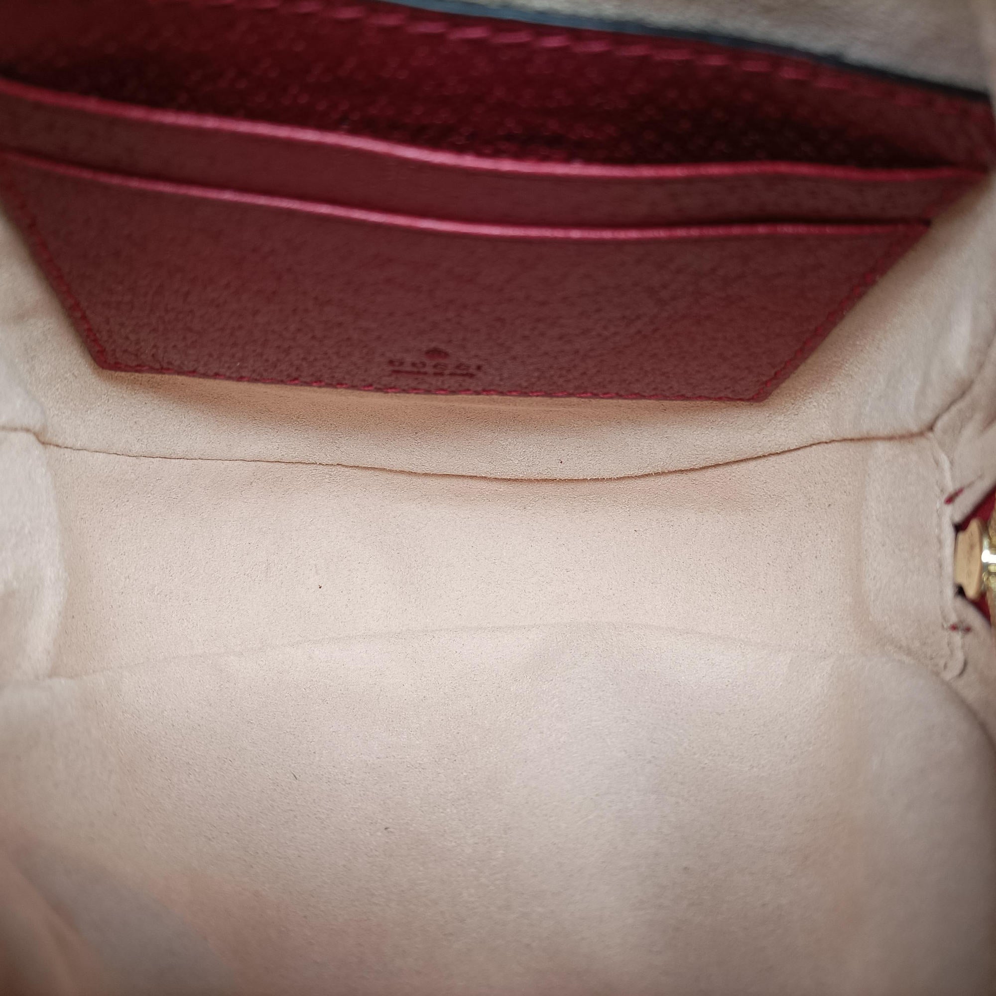 Pre-owned Gucci Ophidia red×beige×Multicolour PVC coated canvas×Leather 598661 backpack/rucksack | stylenewstar