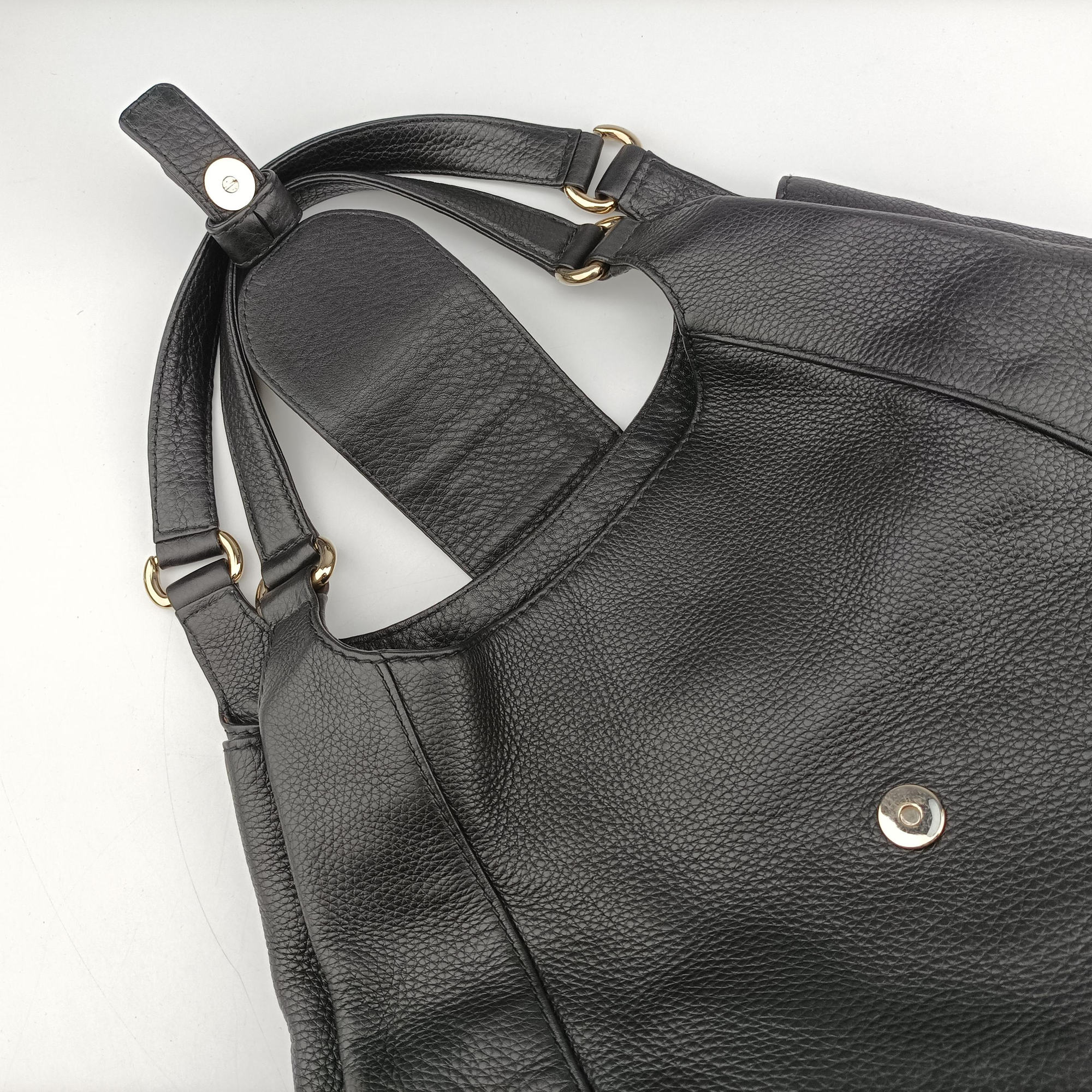 Vintage Gucci Greenwich Medium Black Leather 268747 handbag | stylenewstar