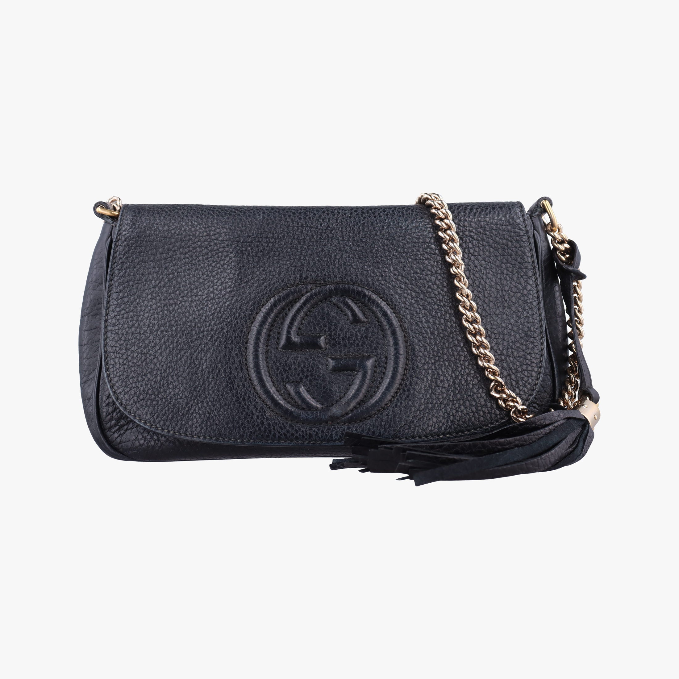 Pre-owned Gucci SOHO Black Leather 336752 shoulderbag | stylenewstar