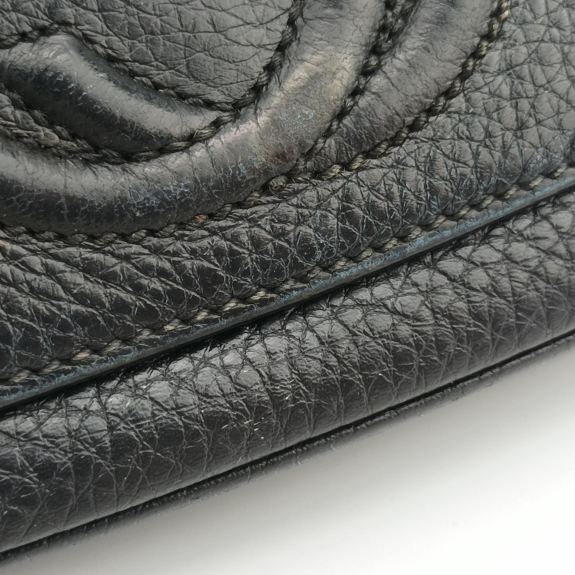Pre-owned Gucci SOHO Black Leather 336752 shoulderbag | stylenewstar