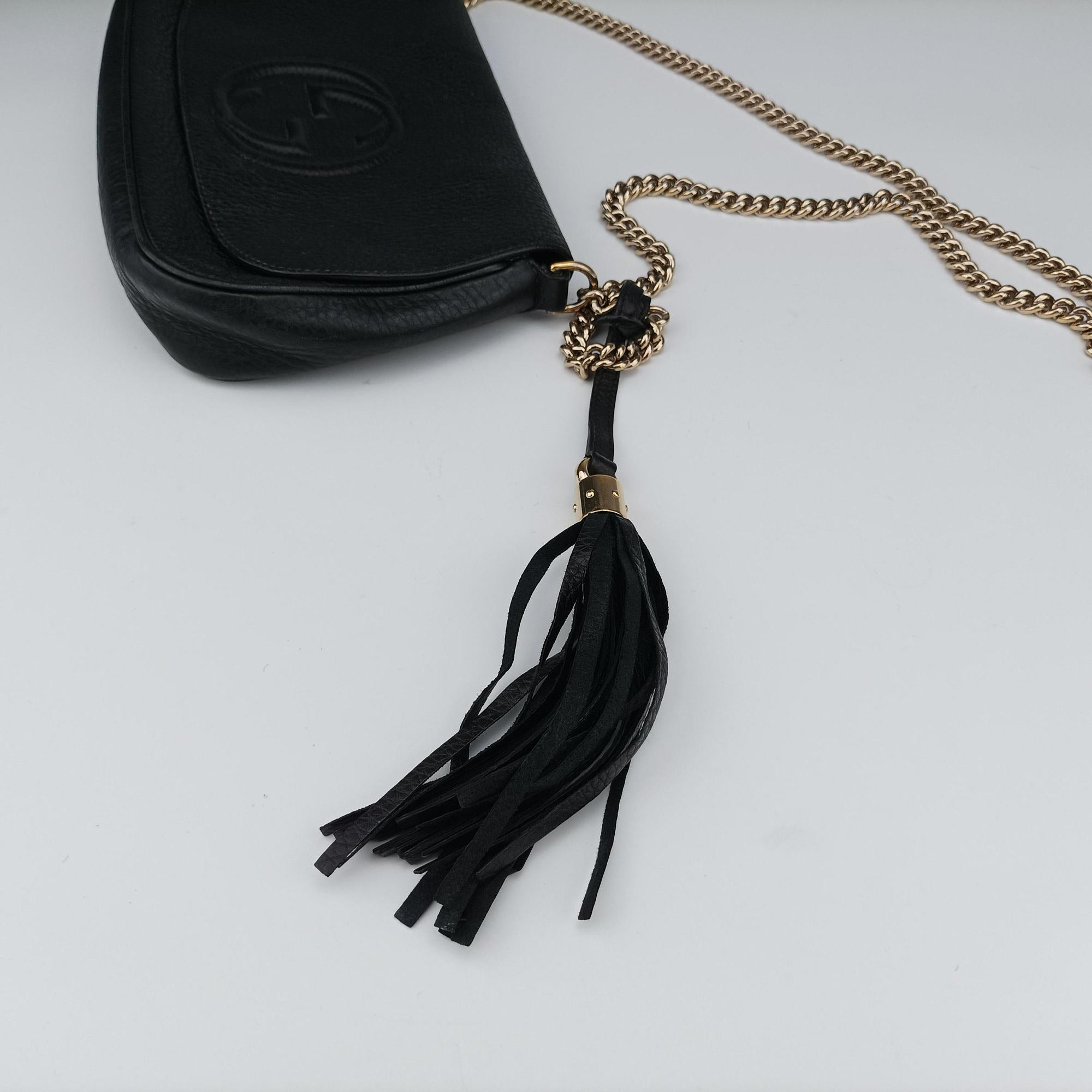 Pre-owned Gucci SOHO Black Leather 336752 shoulderbag | stylenewstar