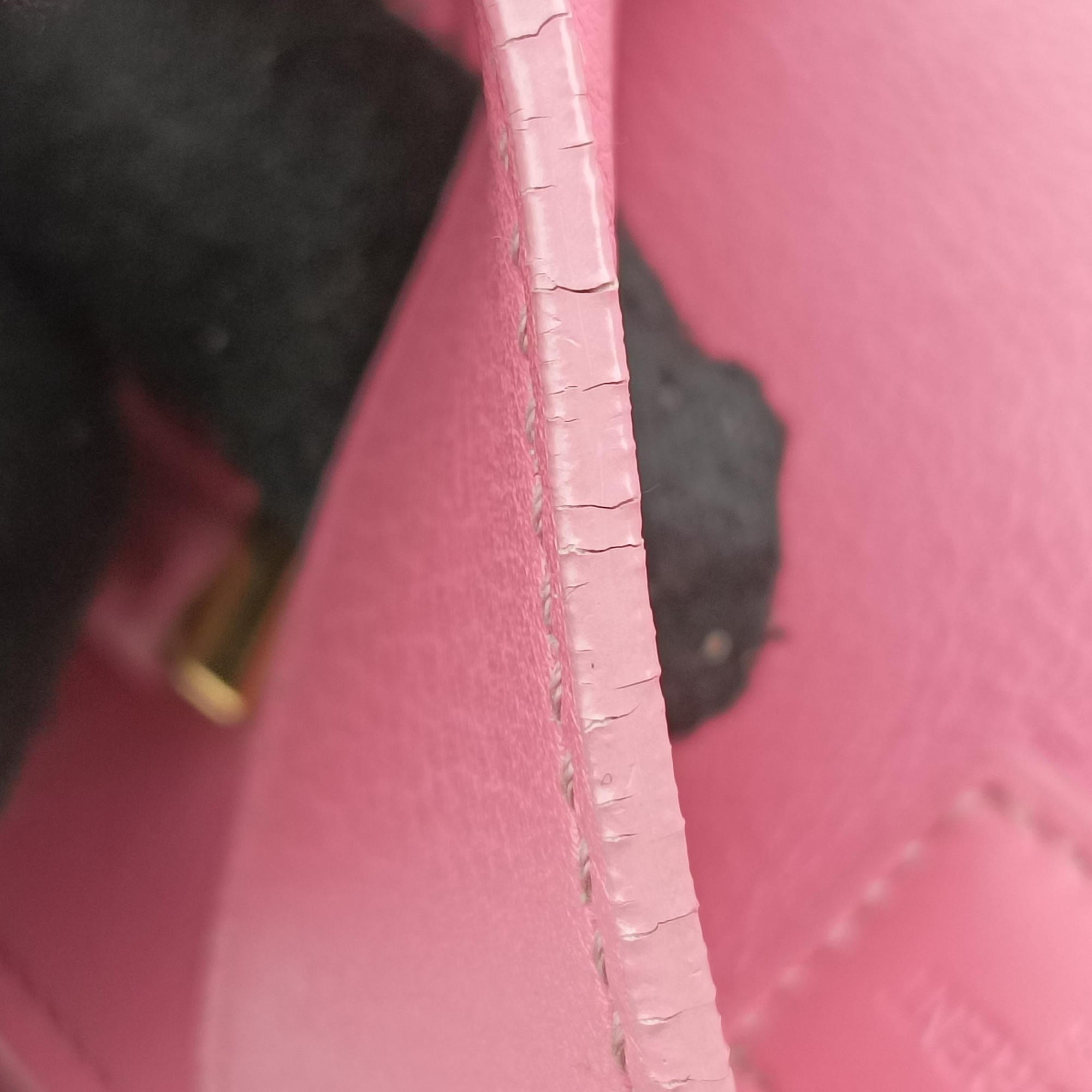 Pre-owned Yves Saint Laurent Baby Cabas Pink Leather 357394 shoulderbag | stylenewstar