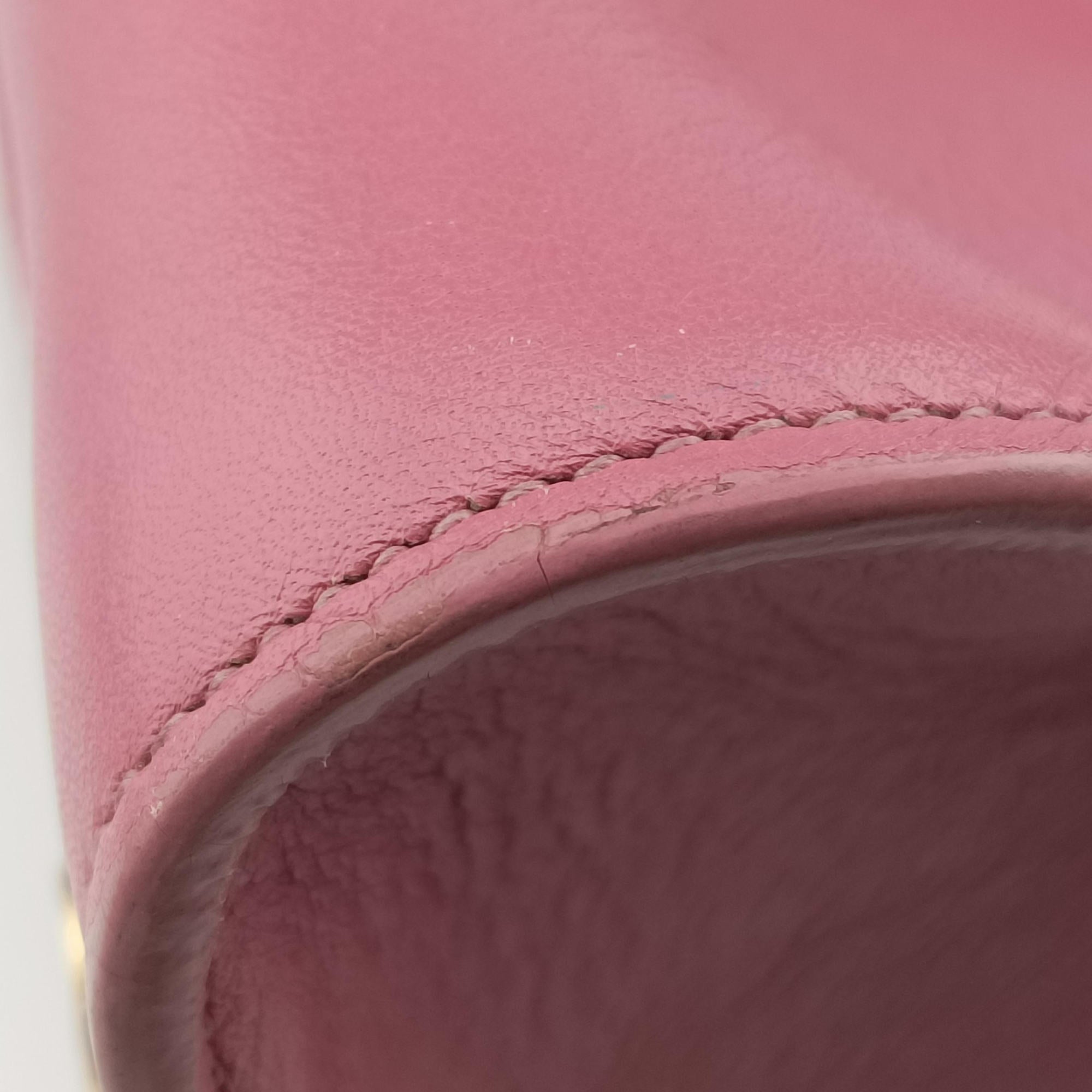 Pre-owned Yves Saint Laurent Baby Cabas Pink Leather 357394 shoulderbag | stylenewstar