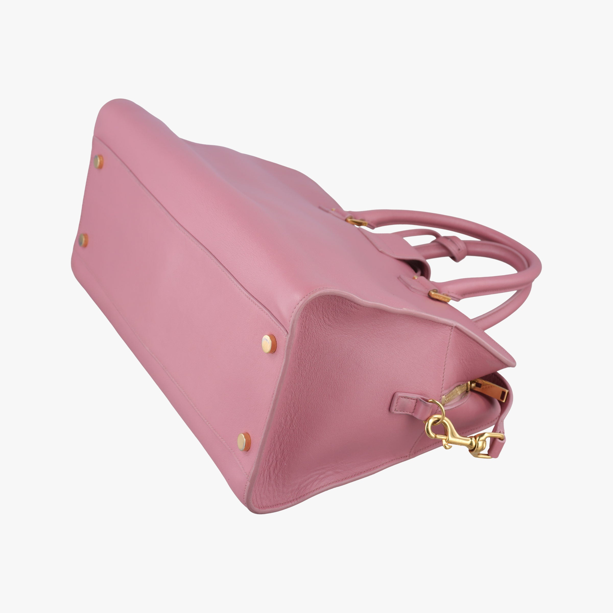 Pre-owned Yves Saint Laurent Baby Cabas Pink Leather 357394 shoulderbag | stylenewstar