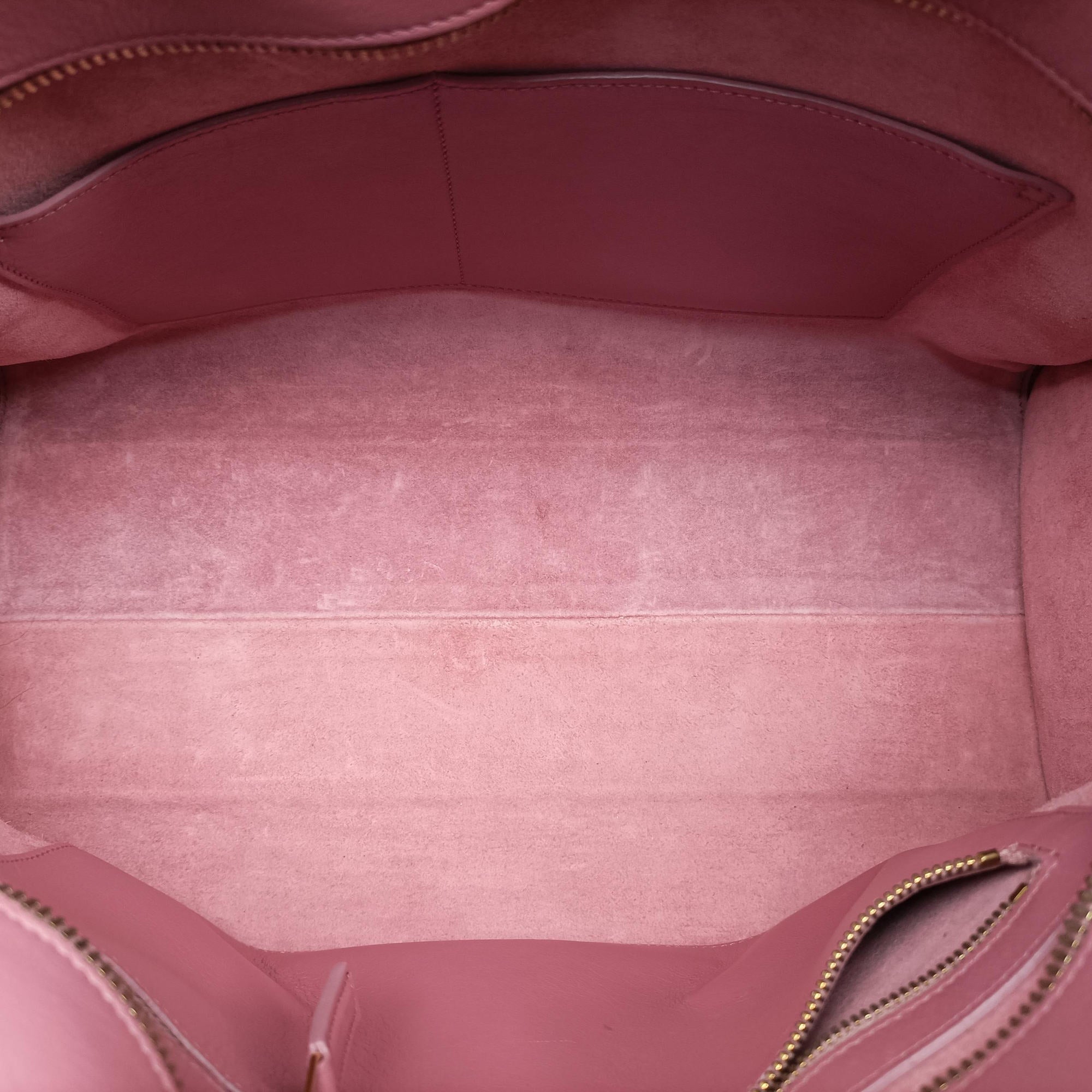 Pre-owned Yves Saint Laurent Baby Cabas Pink Leather 357394 shoulderbag | stylenewstar