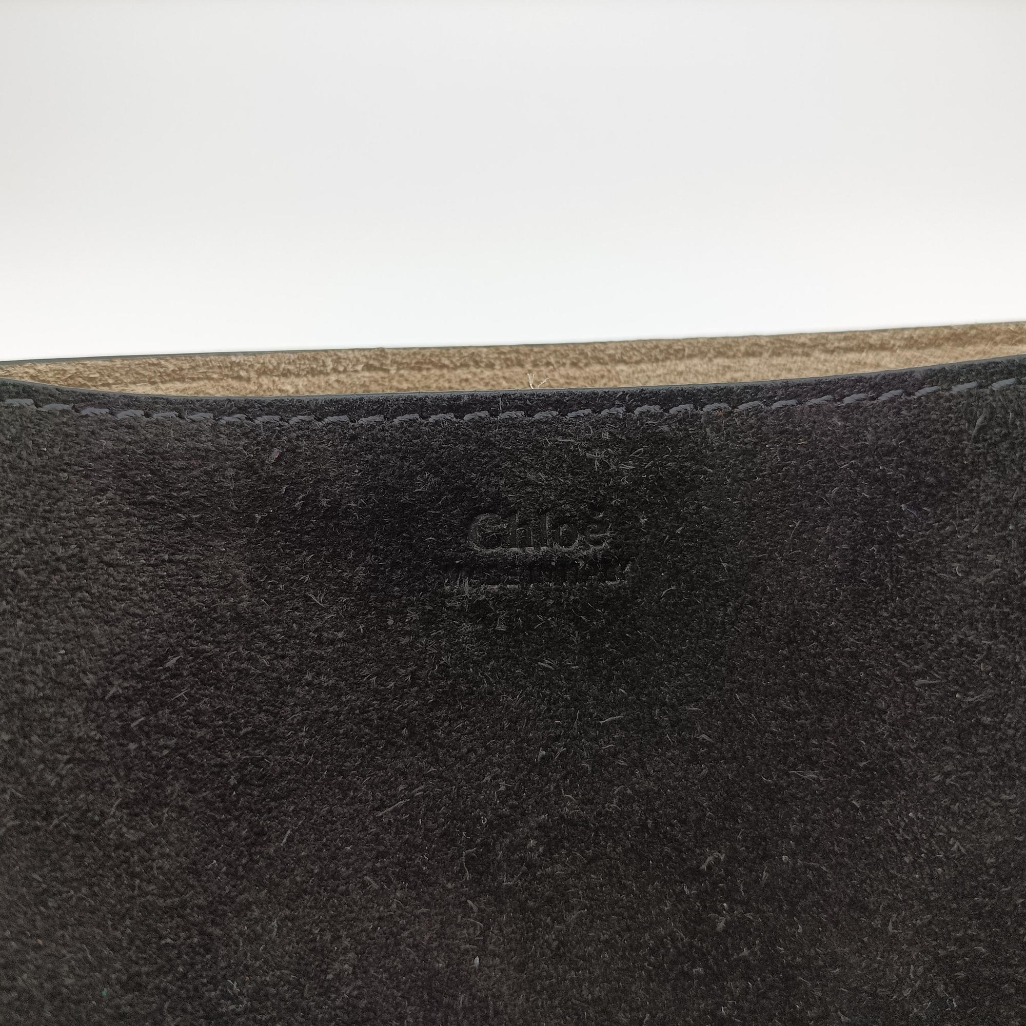 Secondhand Chloe DREW Black Suede×Leather  shoulderbag | stylenewstar
