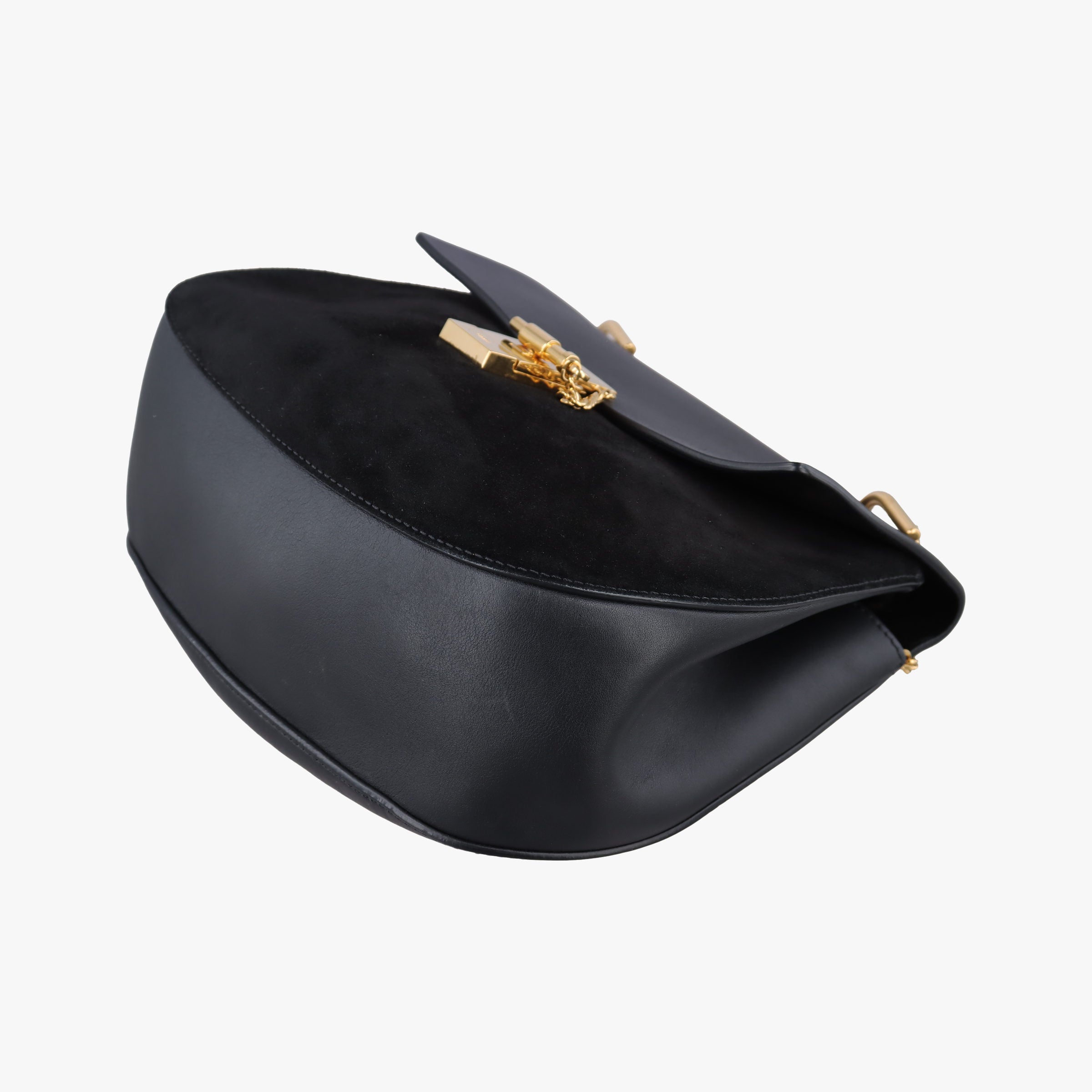 Secondhand Chloe DREW Black Suede×Leather  shoulderbag | stylenewstar