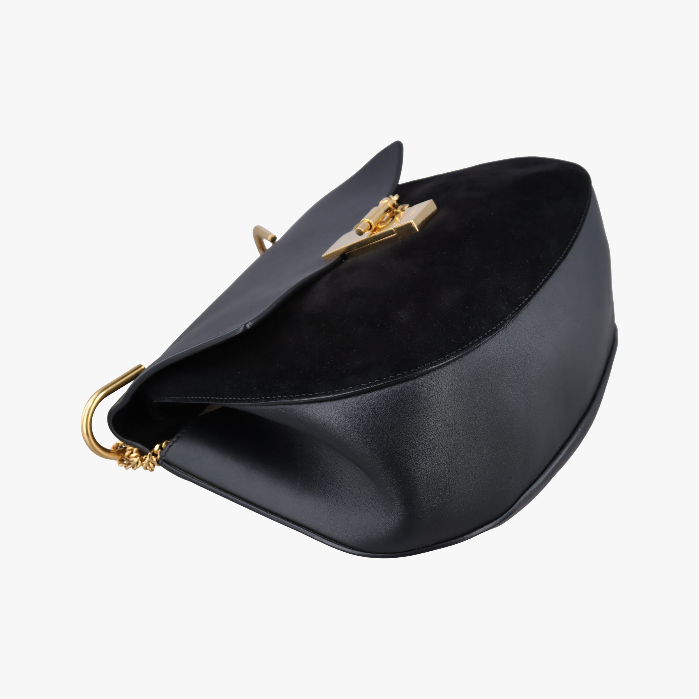 Secondhand Chloe DREW Black Suede×Leather  shoulderbag | stylenewstar