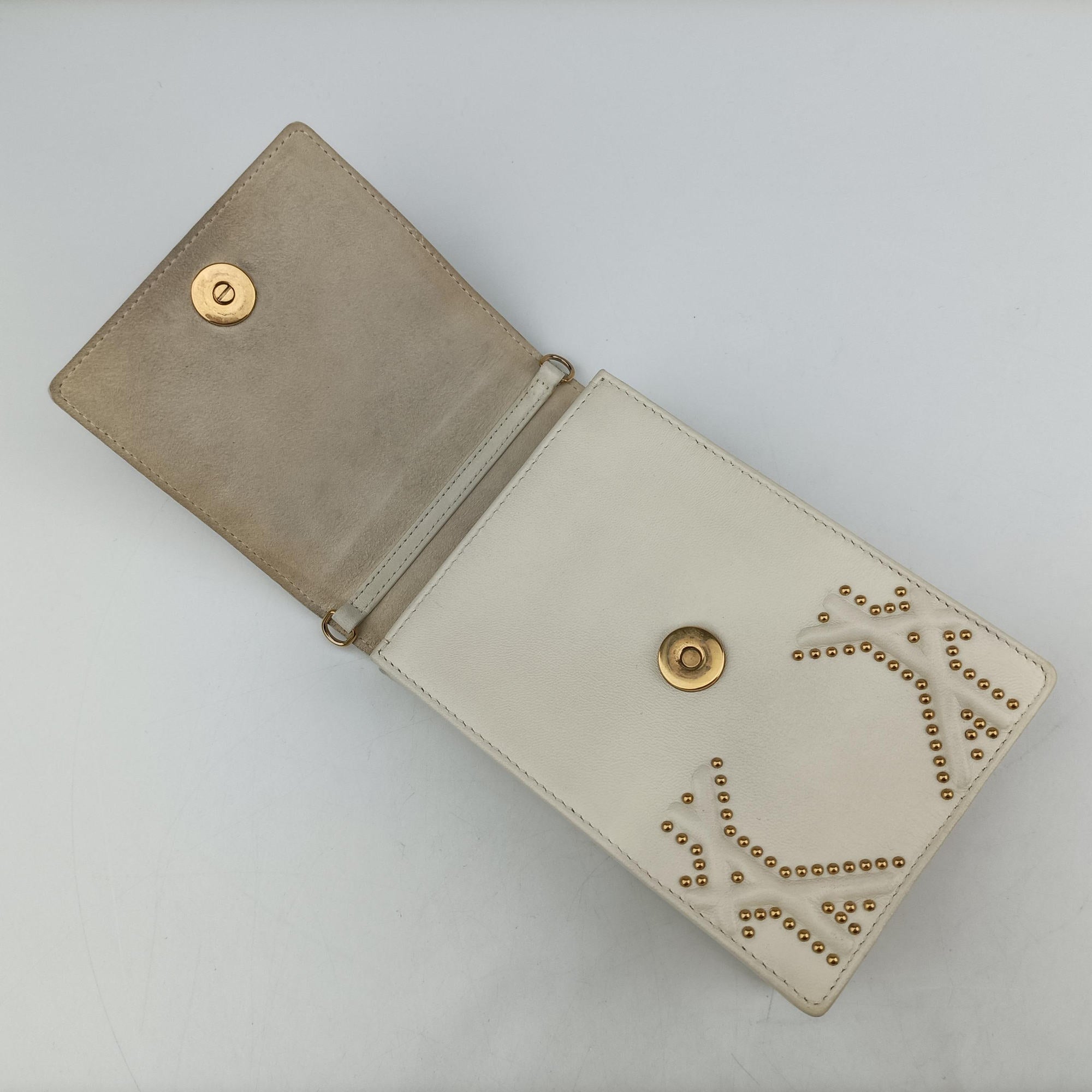 Pre-owned Christian Dior Diorama White Leather  shoulderbag | stylenewstar