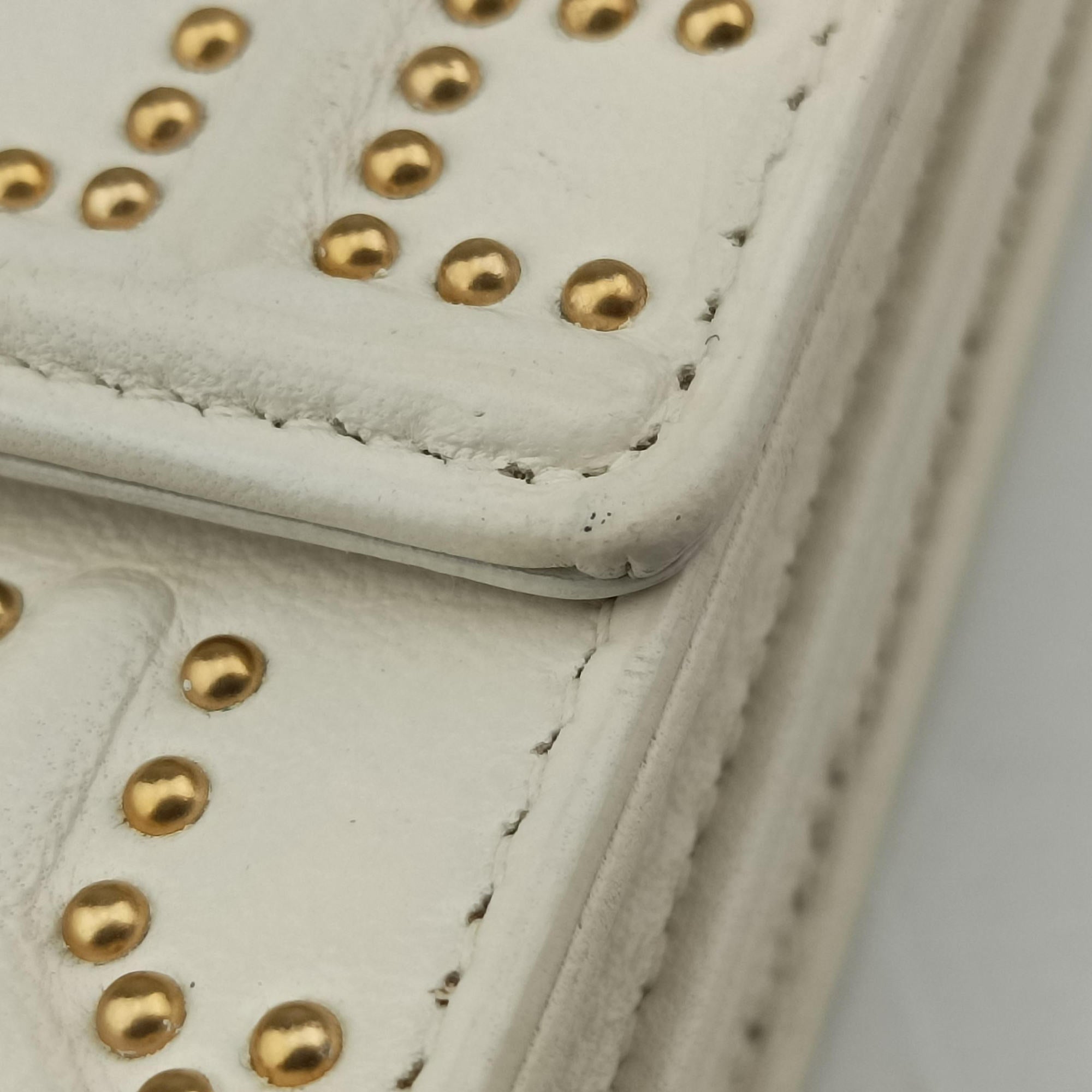 Pre-owned Christian Dior Diorama White Leather  shoulderbag | stylenewstar