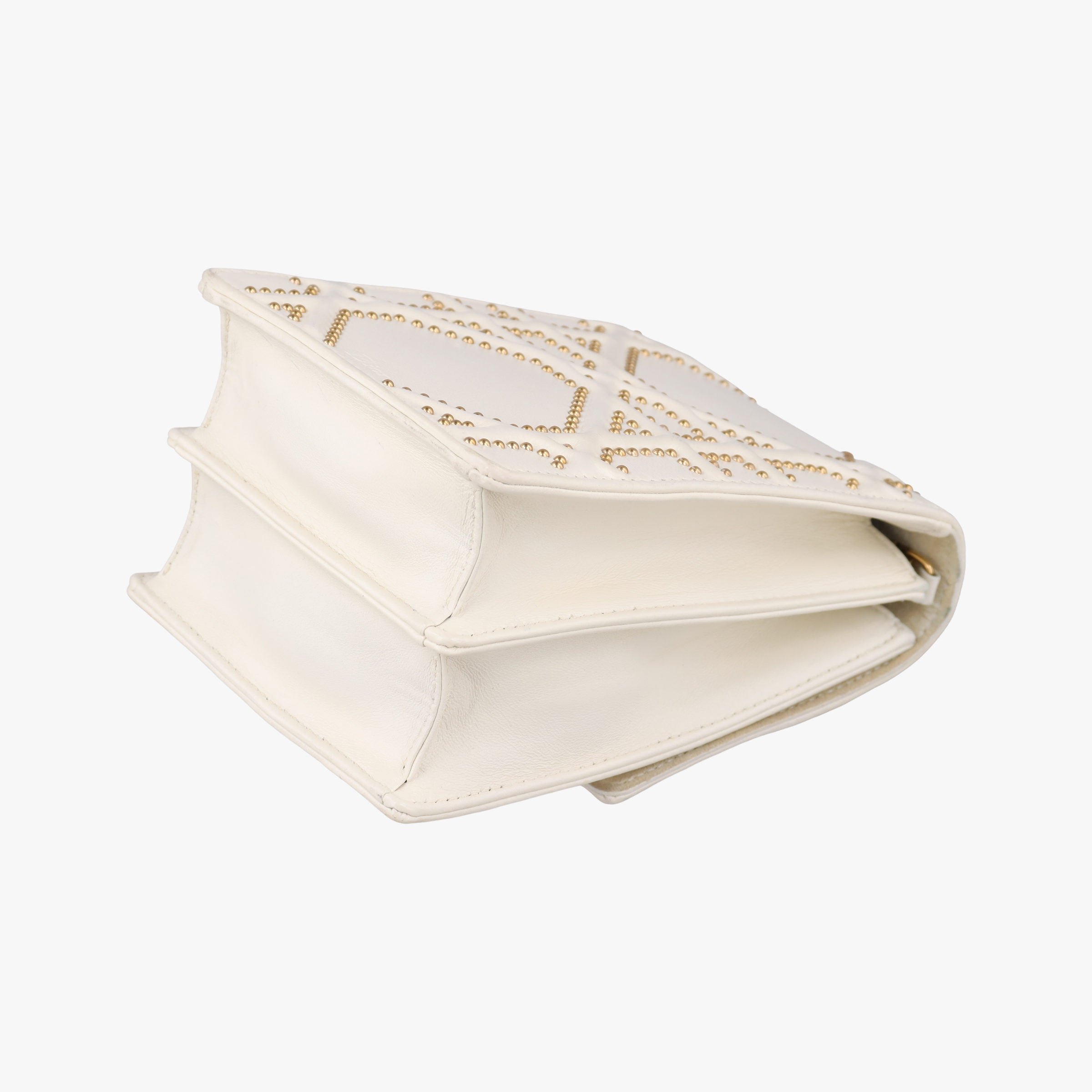 Pre-owned Christian Dior Diorama White Leather  shoulderbag | stylenewstar