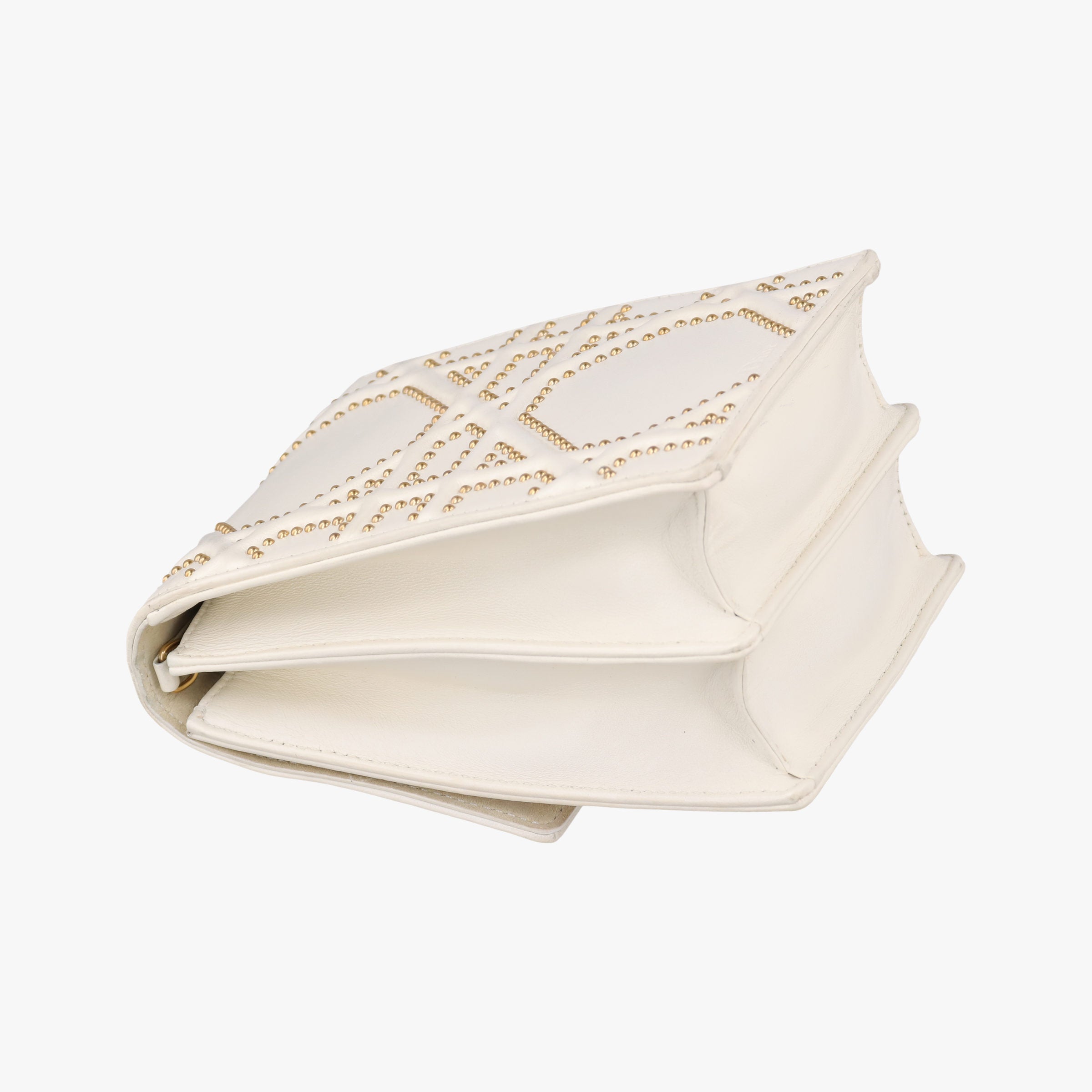 Pre-owned Christian Dior Diorama White Leather  shoulderbag | stylenewstar