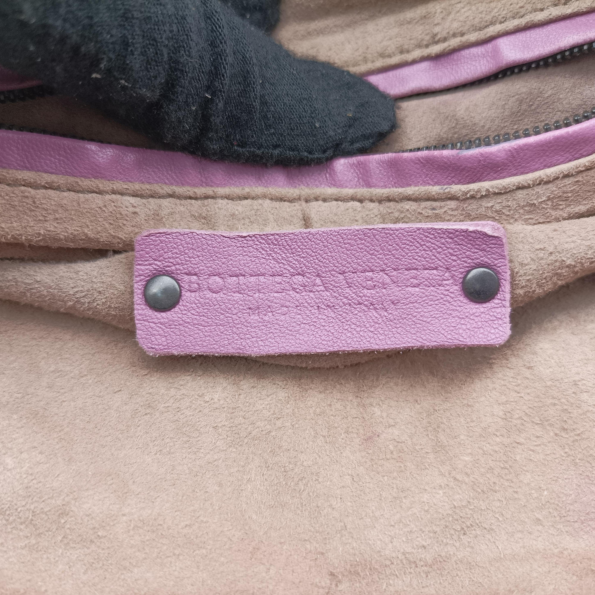 Pre-owned Bottega Veneta NODINI Intrecciato Purple lambskin  shoulderbag | stylenewstar