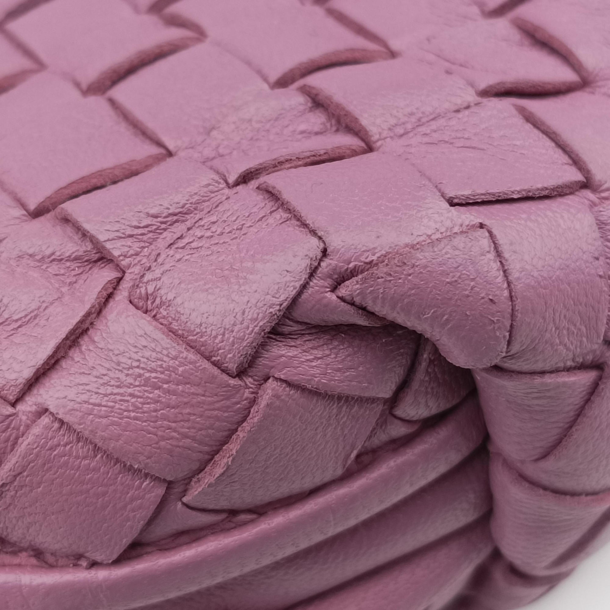 Pre-owned Bottega Veneta NODINI Intrecciato Purple lambskin  shoulderbag | stylenewstar