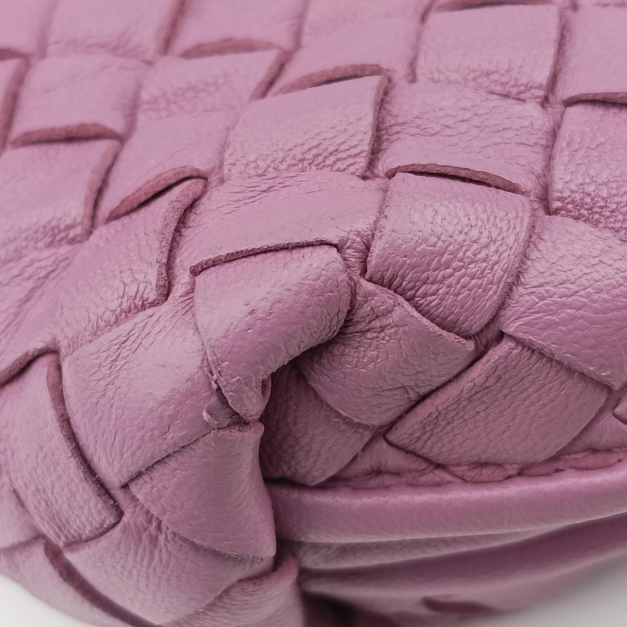 Pre-owned Bottega Veneta NODINI Intrecciato Purple lambskin  shoulderbag | stylenewstar