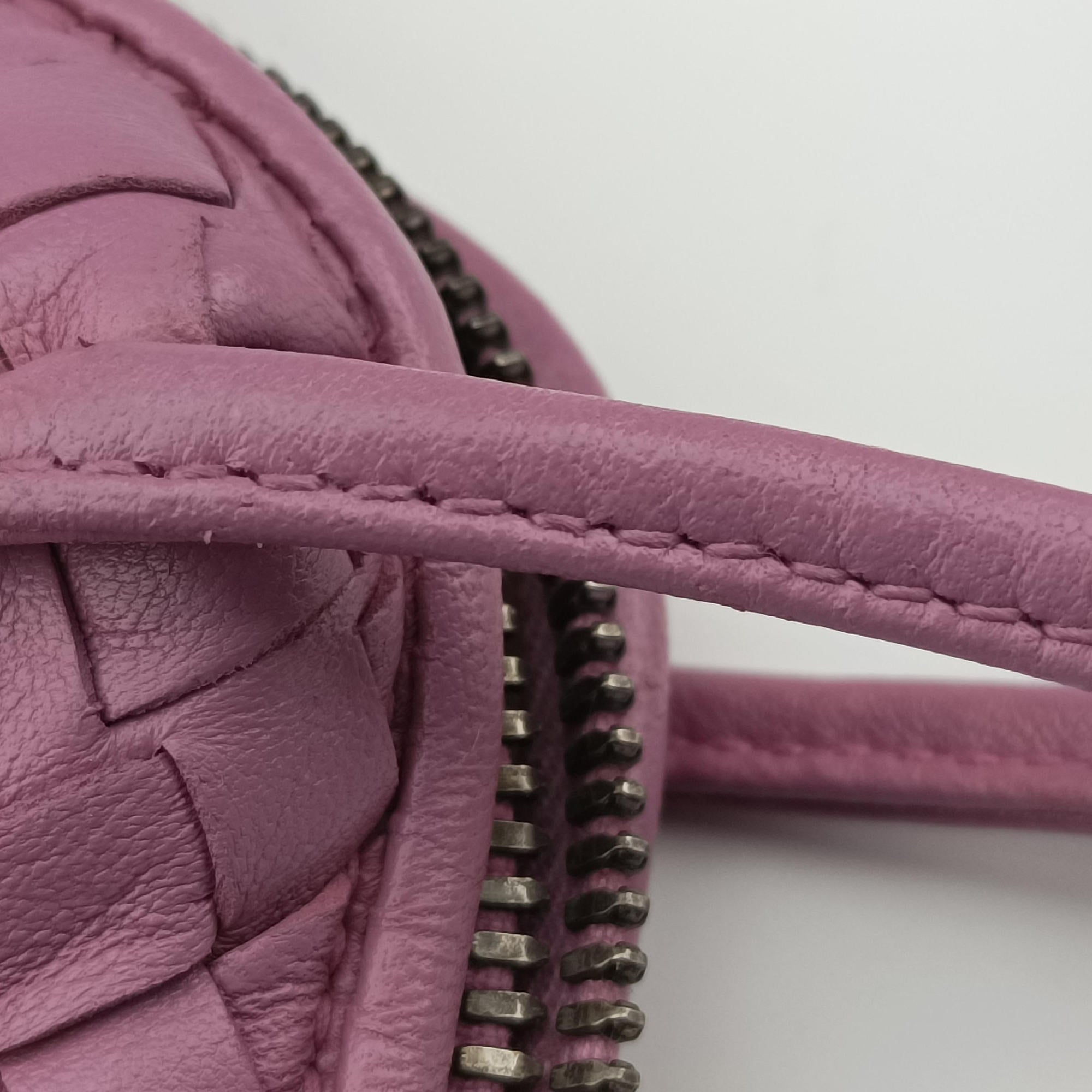 Pre-owned Bottega Veneta NODINI Intrecciato Purple lambskin  shoulderbag | stylenewstar