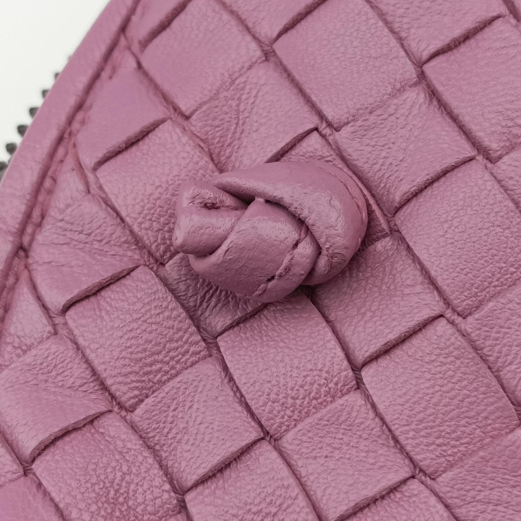 Pre-owned Bottega Veneta NODINI Intrecciato Purple lambskin  shoulderbag | stylenewstar