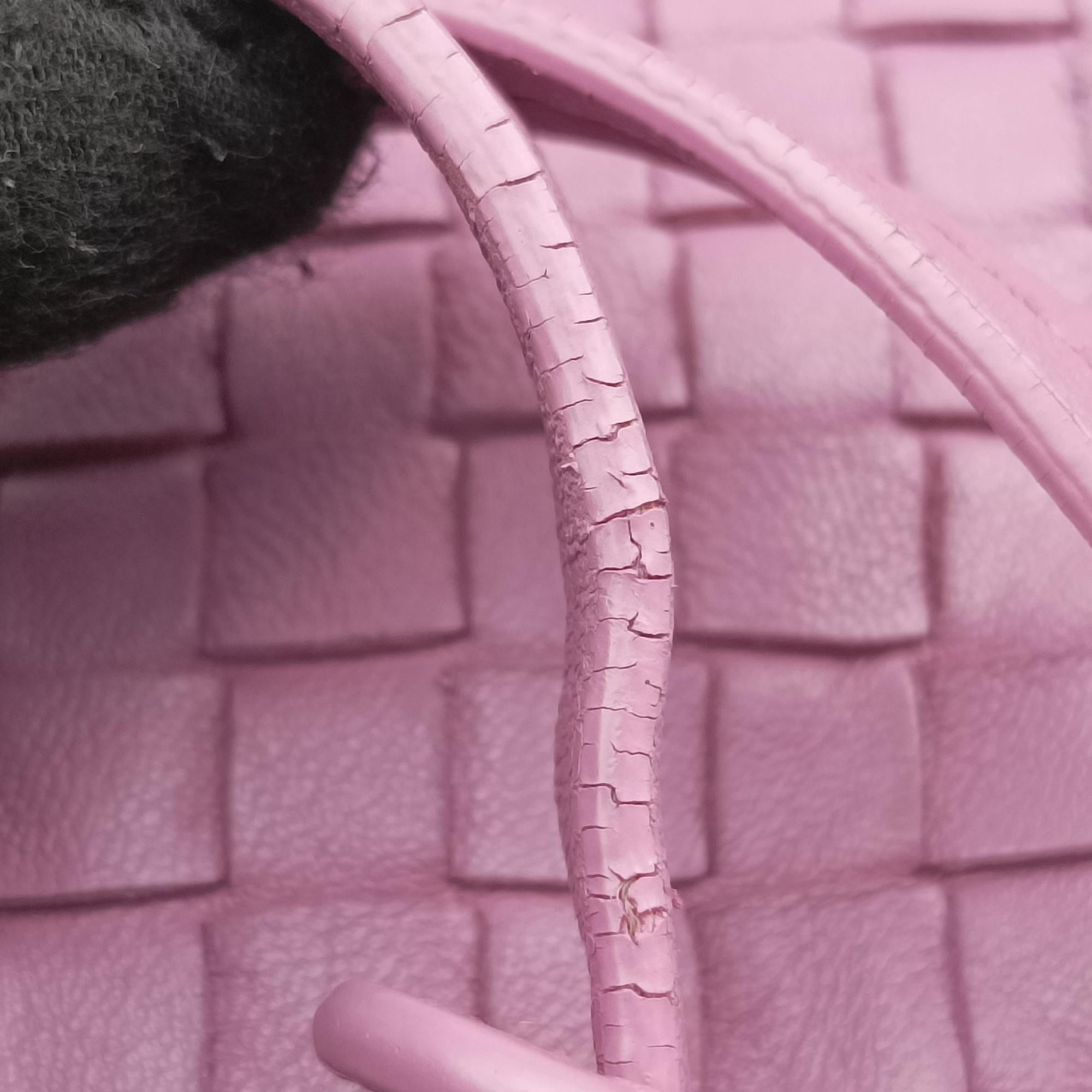 Pre-owned Bottega Veneta NODINI Intrecciato Purple lambskin  shoulderbag | stylenewstar