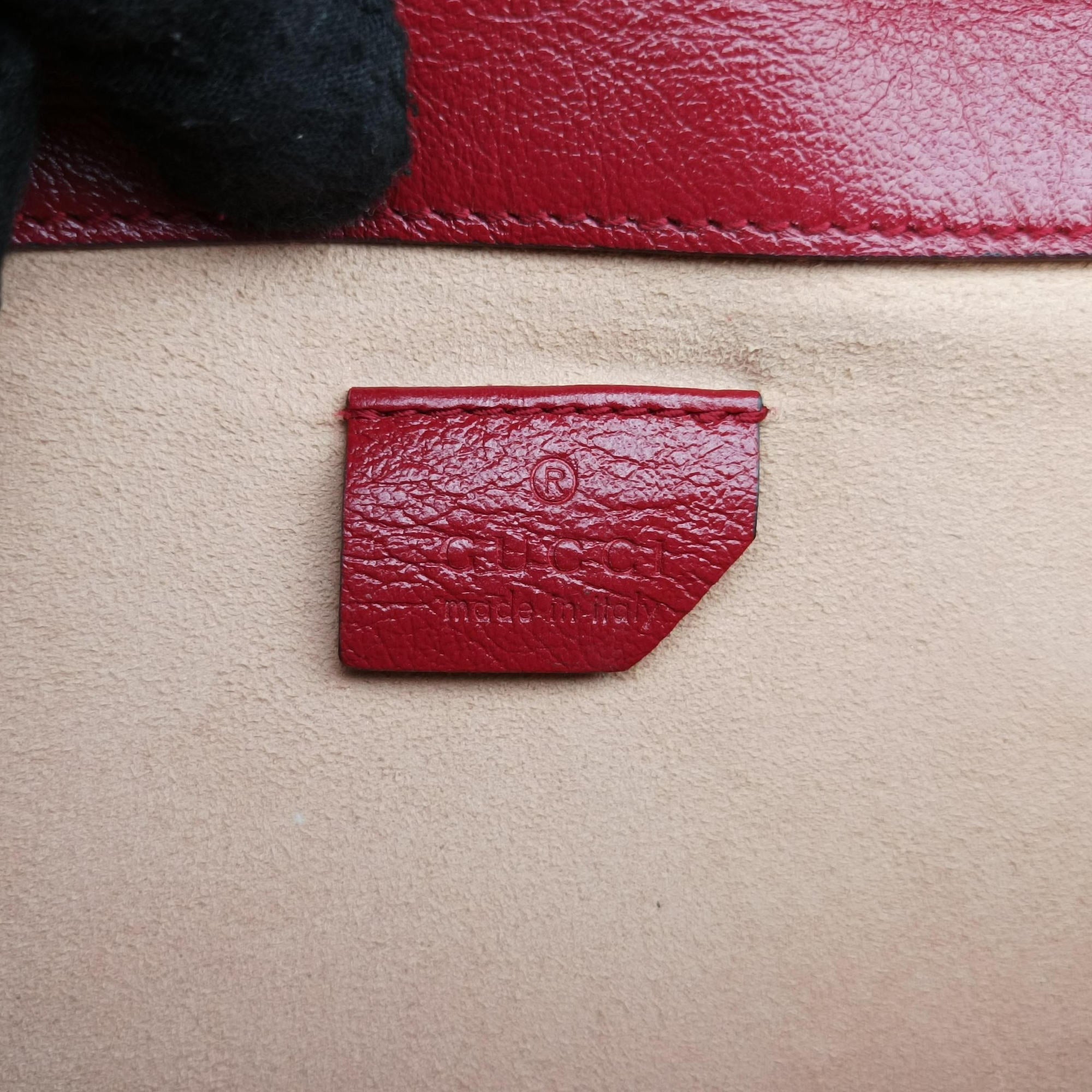 Pre-owned Gucci Dionysus Red×black Tweed×Leather 400249 shoulderbag | stylenewstar