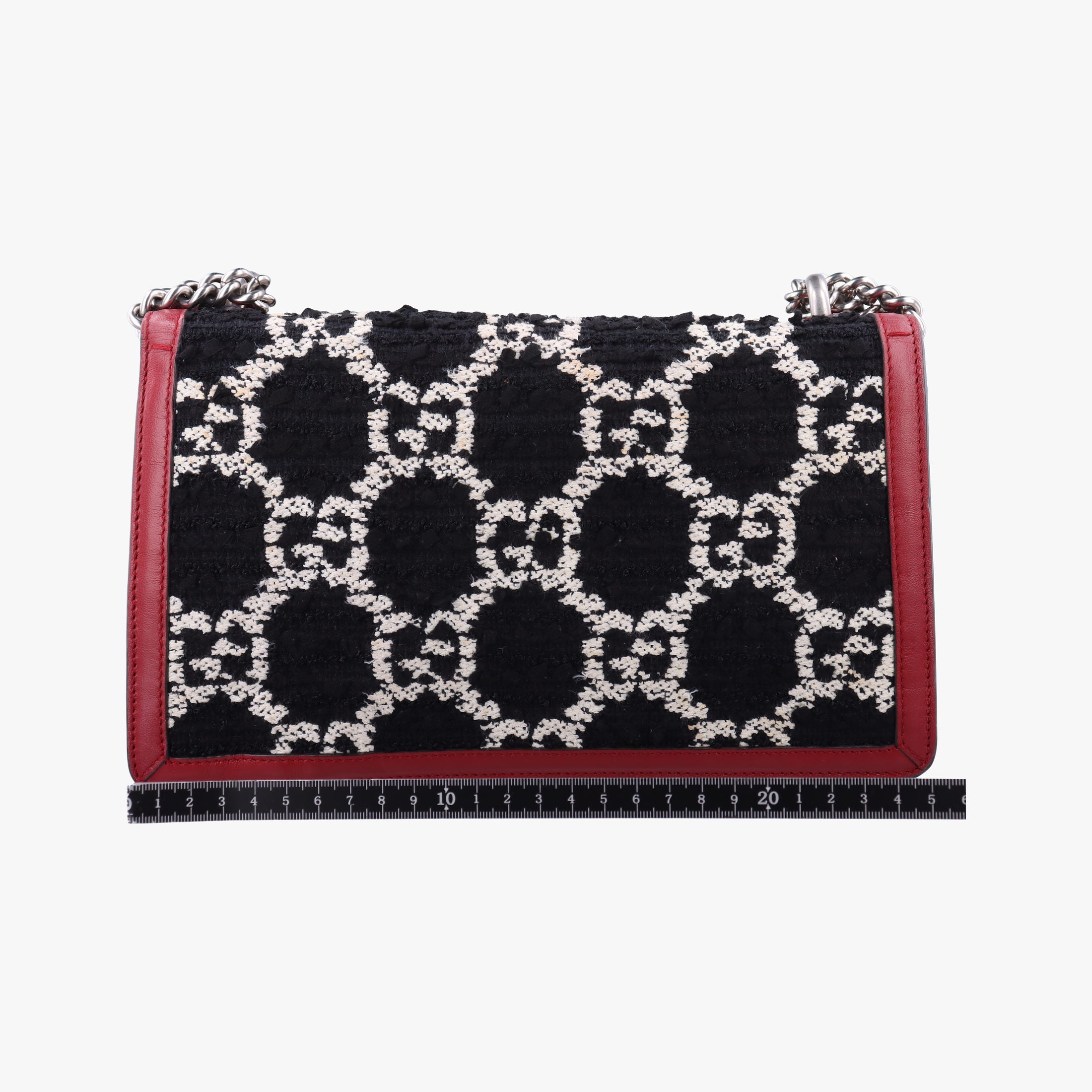 Pre-owned Gucci Dionysus Red×black Tweed×Leather 400249 shoulderbag | stylenewstar