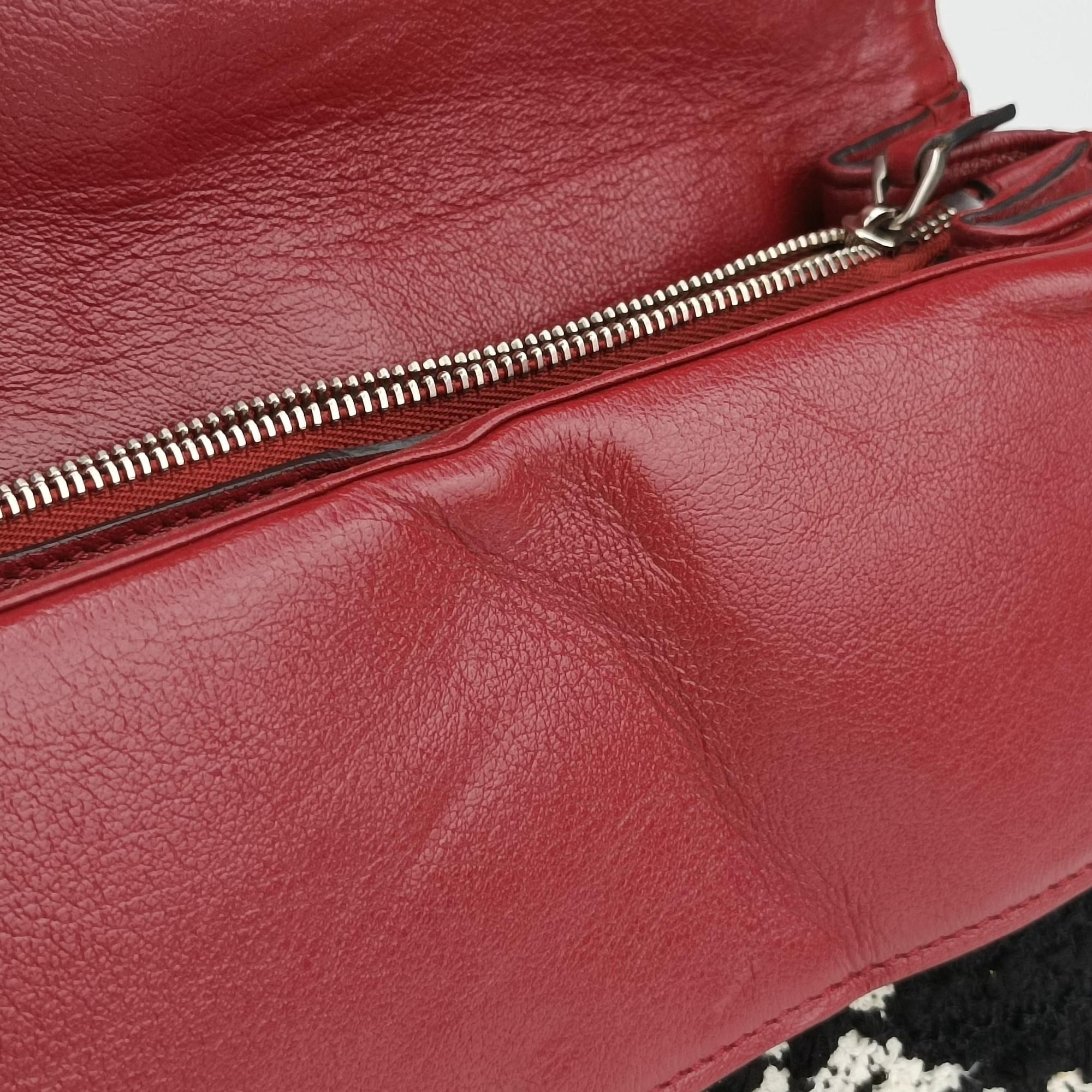 Pre-owned Gucci Dionysus Red×black Tweed×Leather 400249 shoulderbag | stylenewstar