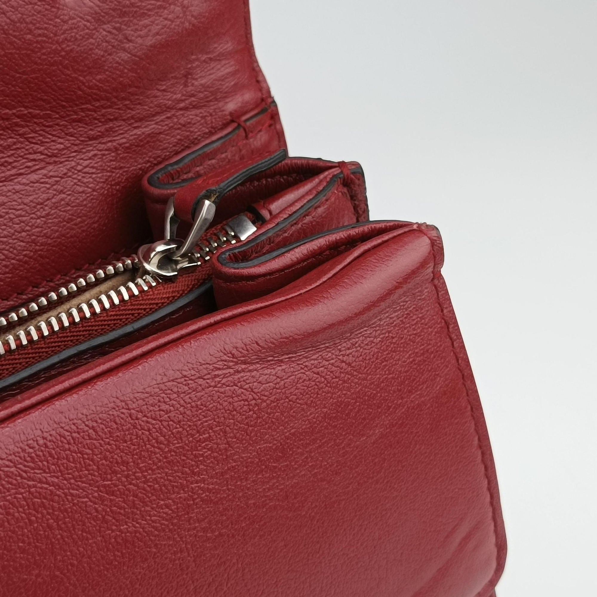 Pre-owned Gucci Dionysus Red×black Tweed×Leather 400249 shoulderbag | stylenewstar