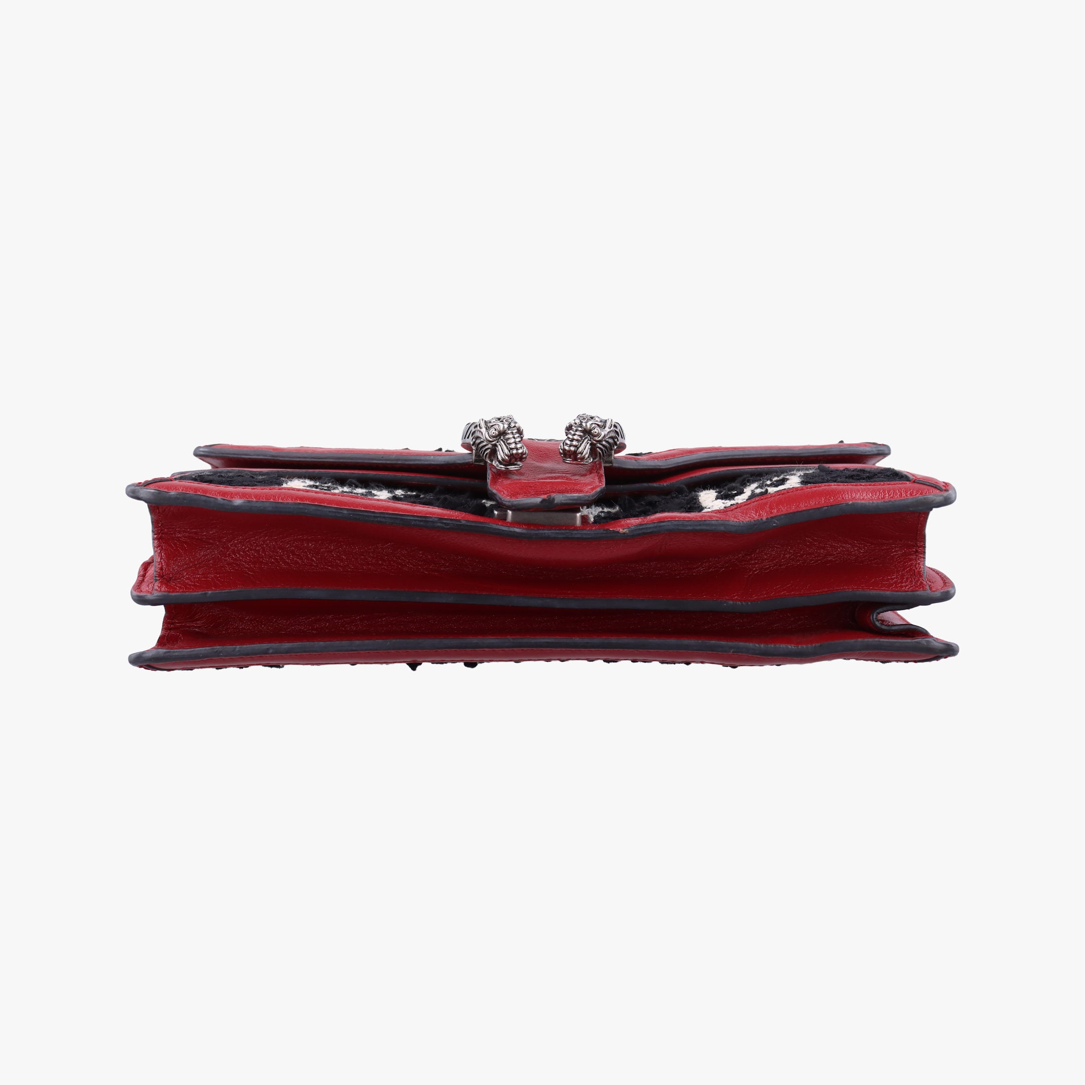 Pre-owned Gucci Dionysus Red×black Tweed×Leather 400249 shoulderbag | stylenewstar