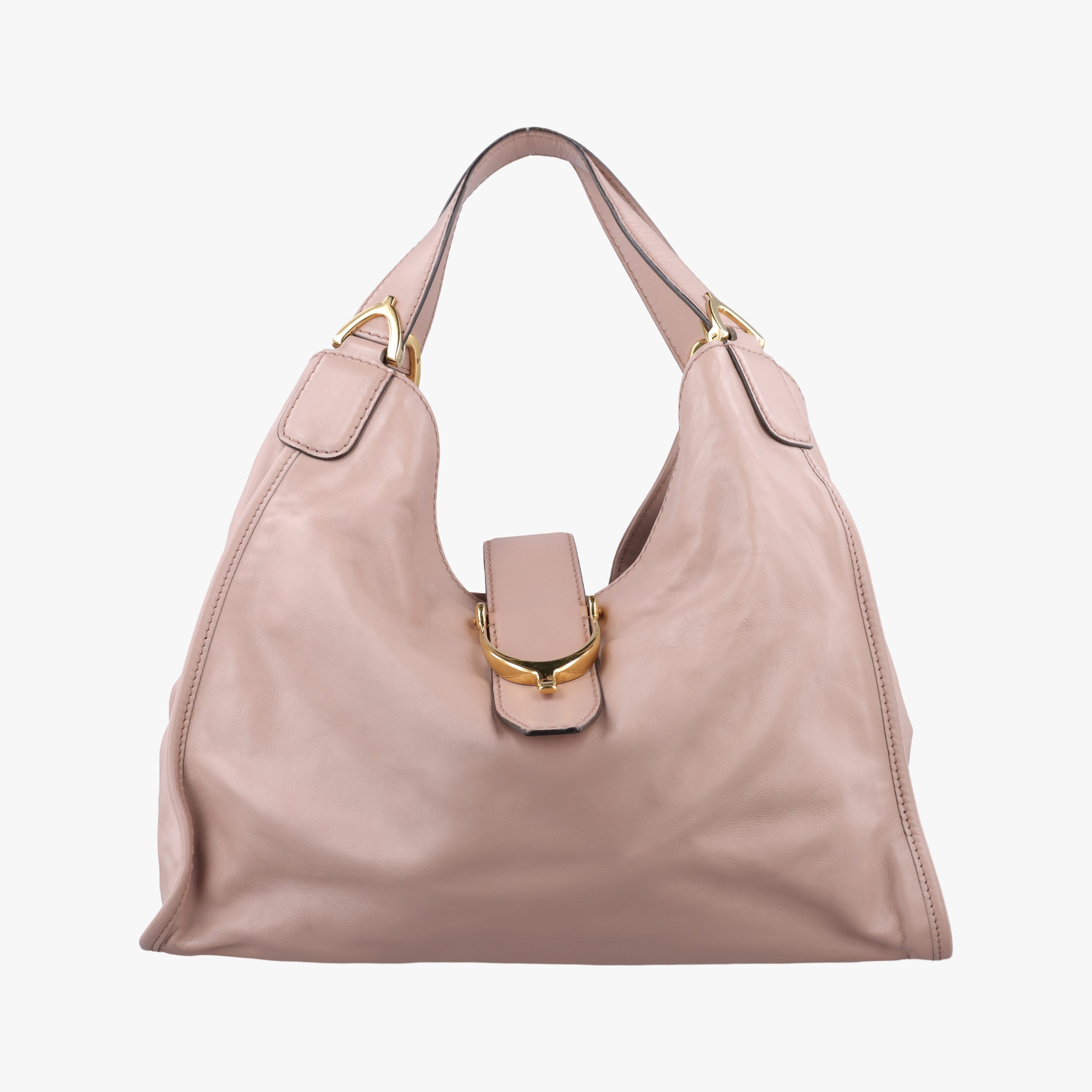 Pre-owned Gucci Soft Stirrup Pink Leather 296856 handbag | stylenewstar