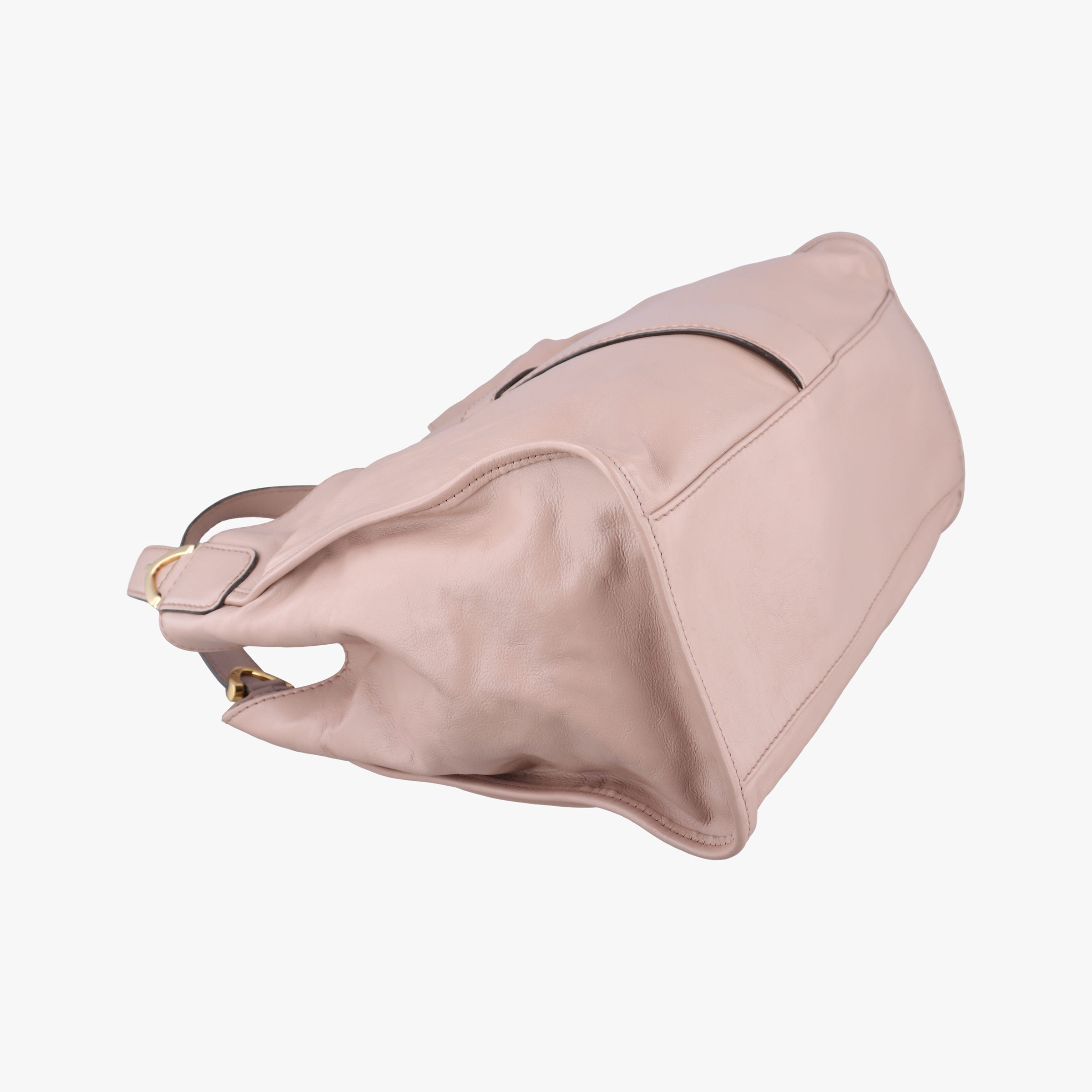 Pre-owned Gucci Soft Stirrup Pink Leather 296856 handbag | stylenewstar
