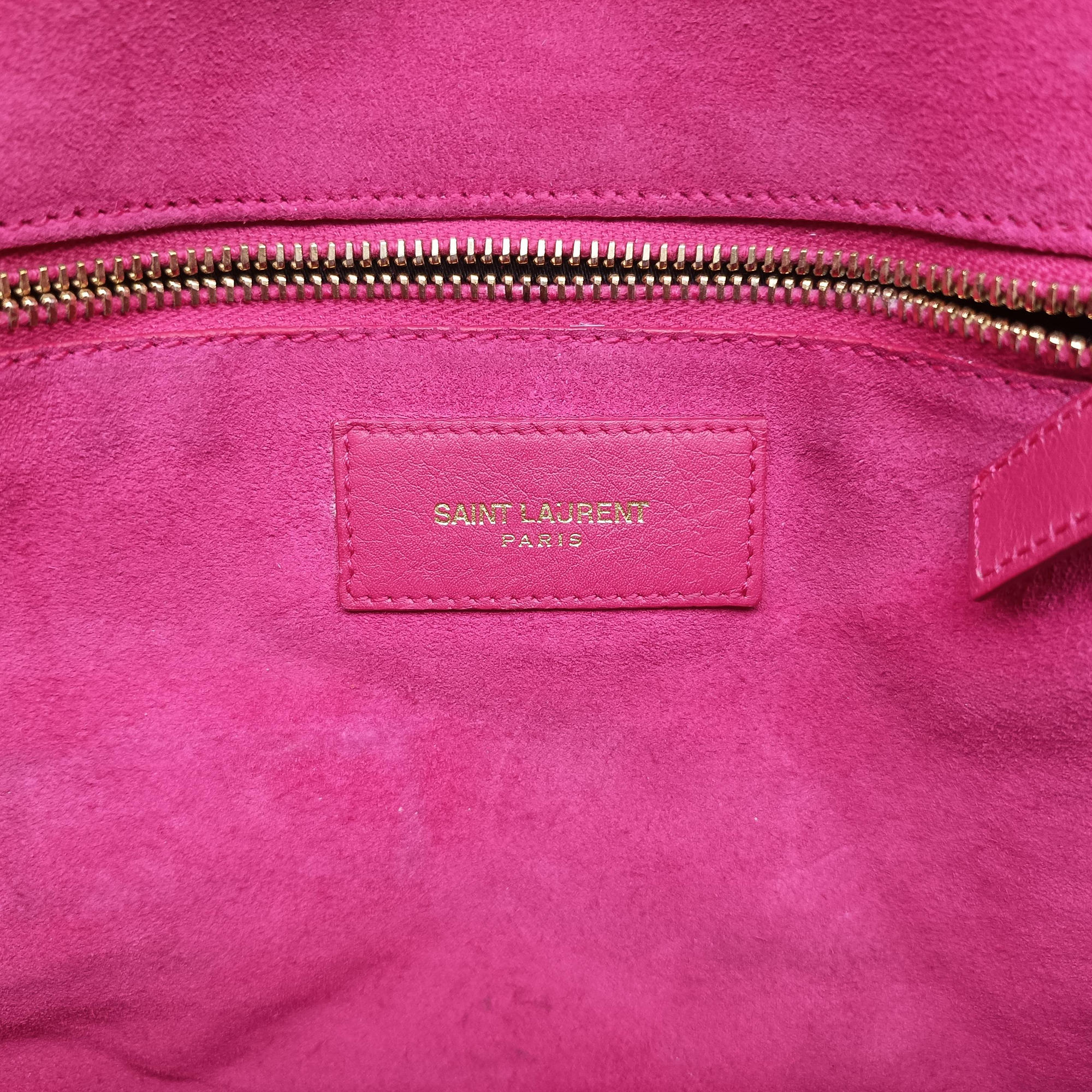 Pre-owned Yves Saint Laurent Y Ligne Rose Leather 311214 shoulderbag | stylenewstar