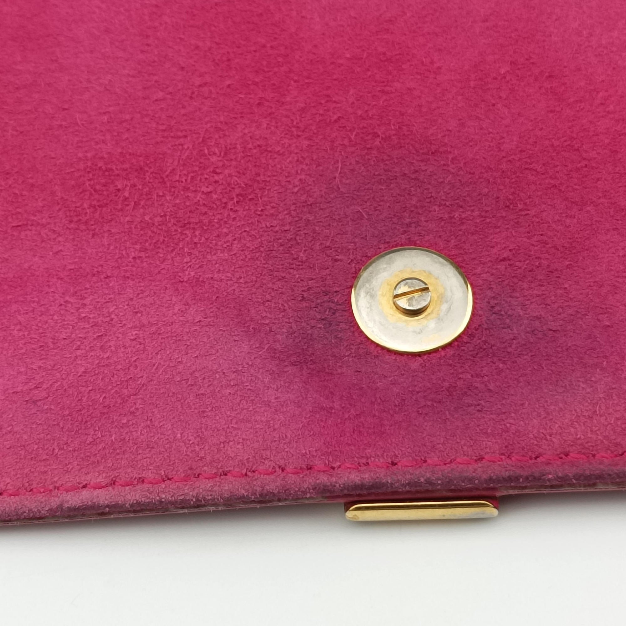 Pre-owned Yves Saint Laurent Y Ligne Rose Leather 311214 shoulderbag | stylenewstar