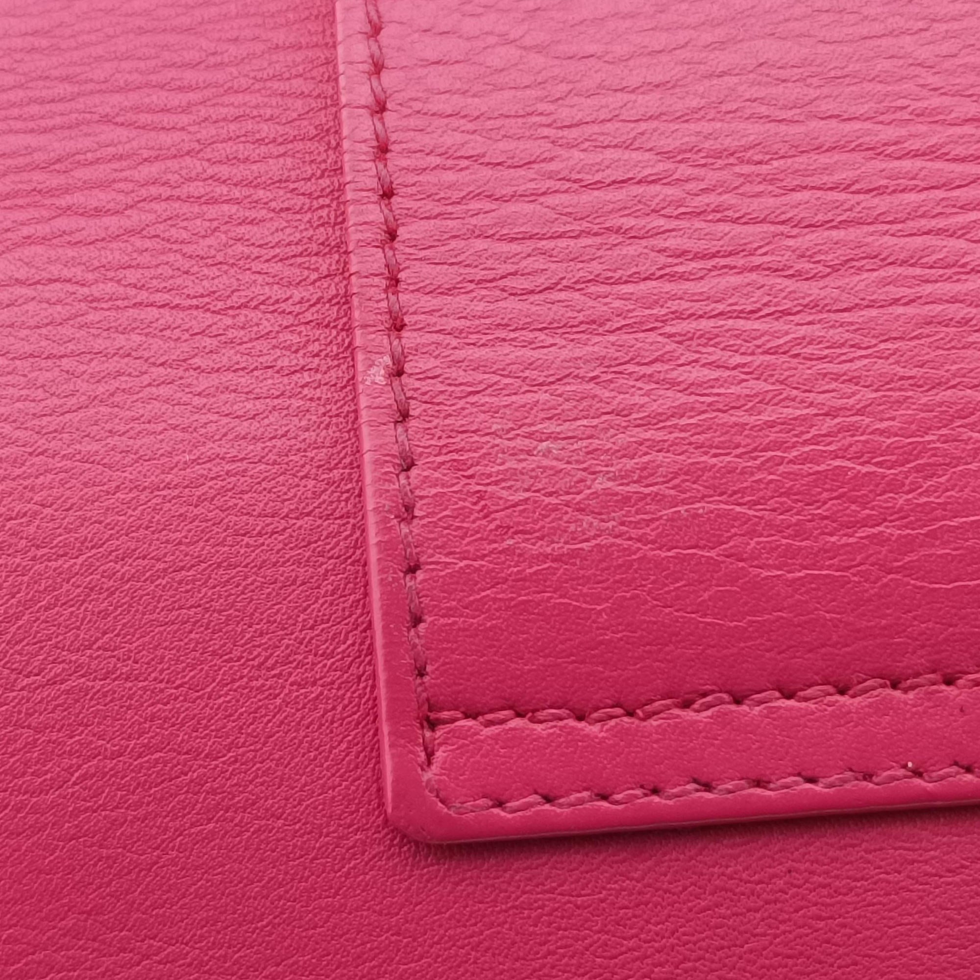 Pre-owned Yves Saint Laurent Y Ligne Rose Leather 311214 shoulderbag | stylenewstar