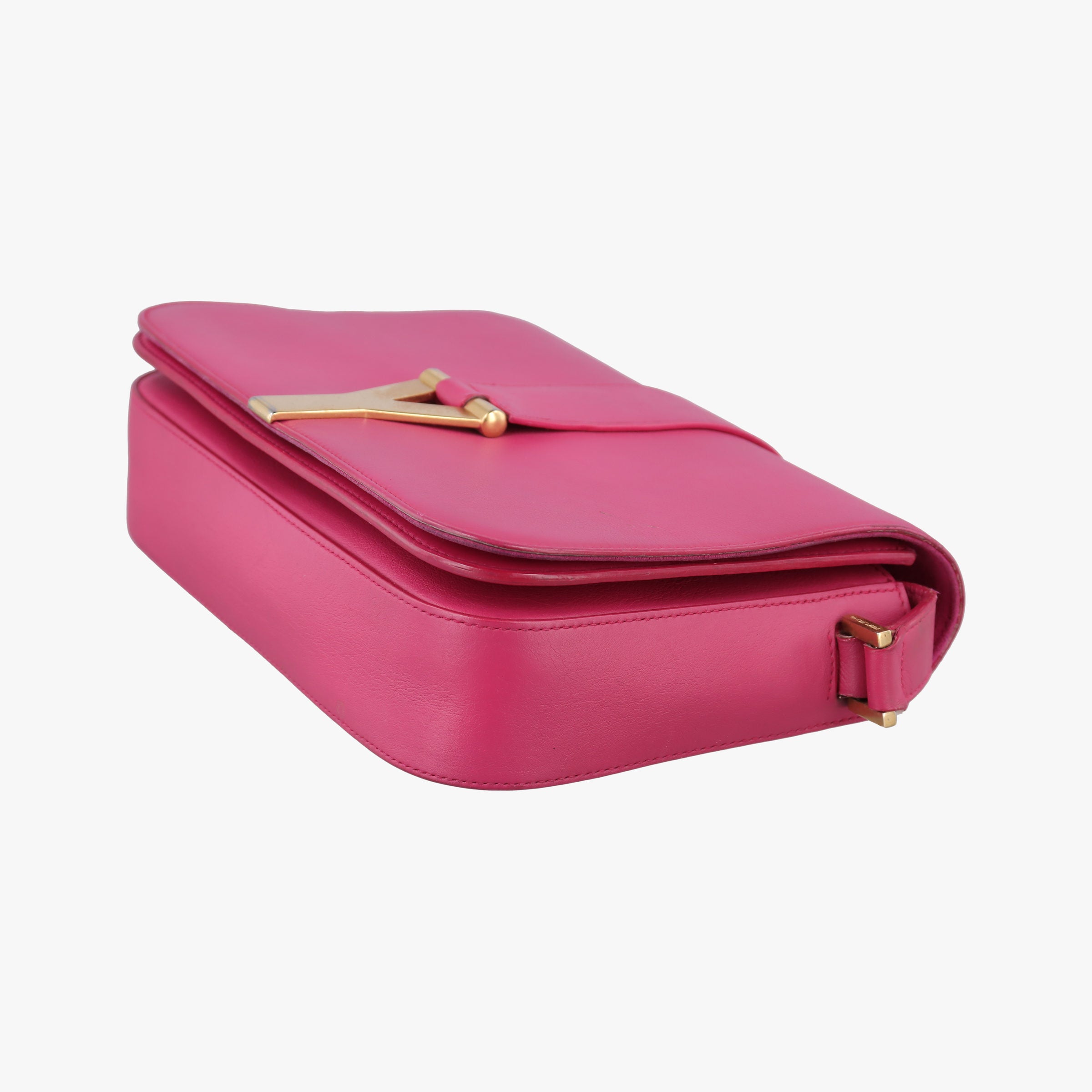 Pre-owned Yves Saint Laurent Y Ligne Rose Leather 311214 shoulderbag | stylenewstar