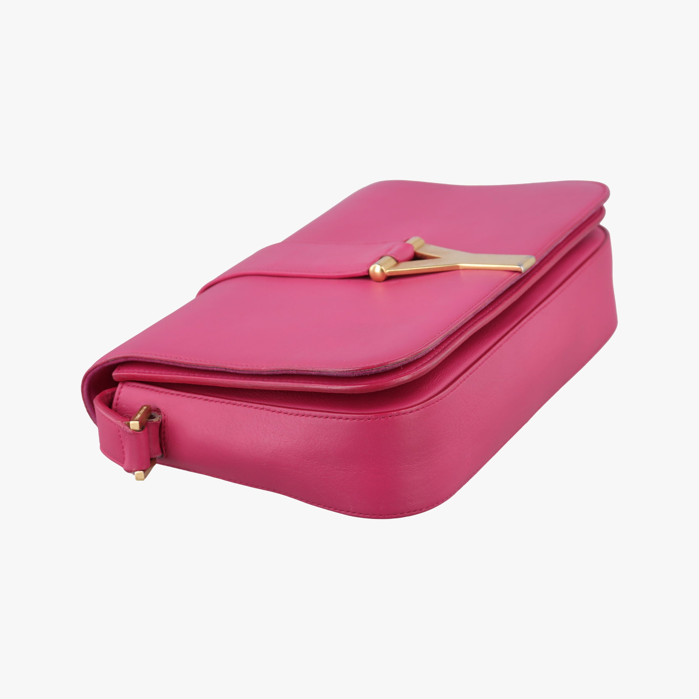 Pre-owned Yves Saint Laurent Y Ligne Rose Leather 311214 shoulderbag | stylenewstar
