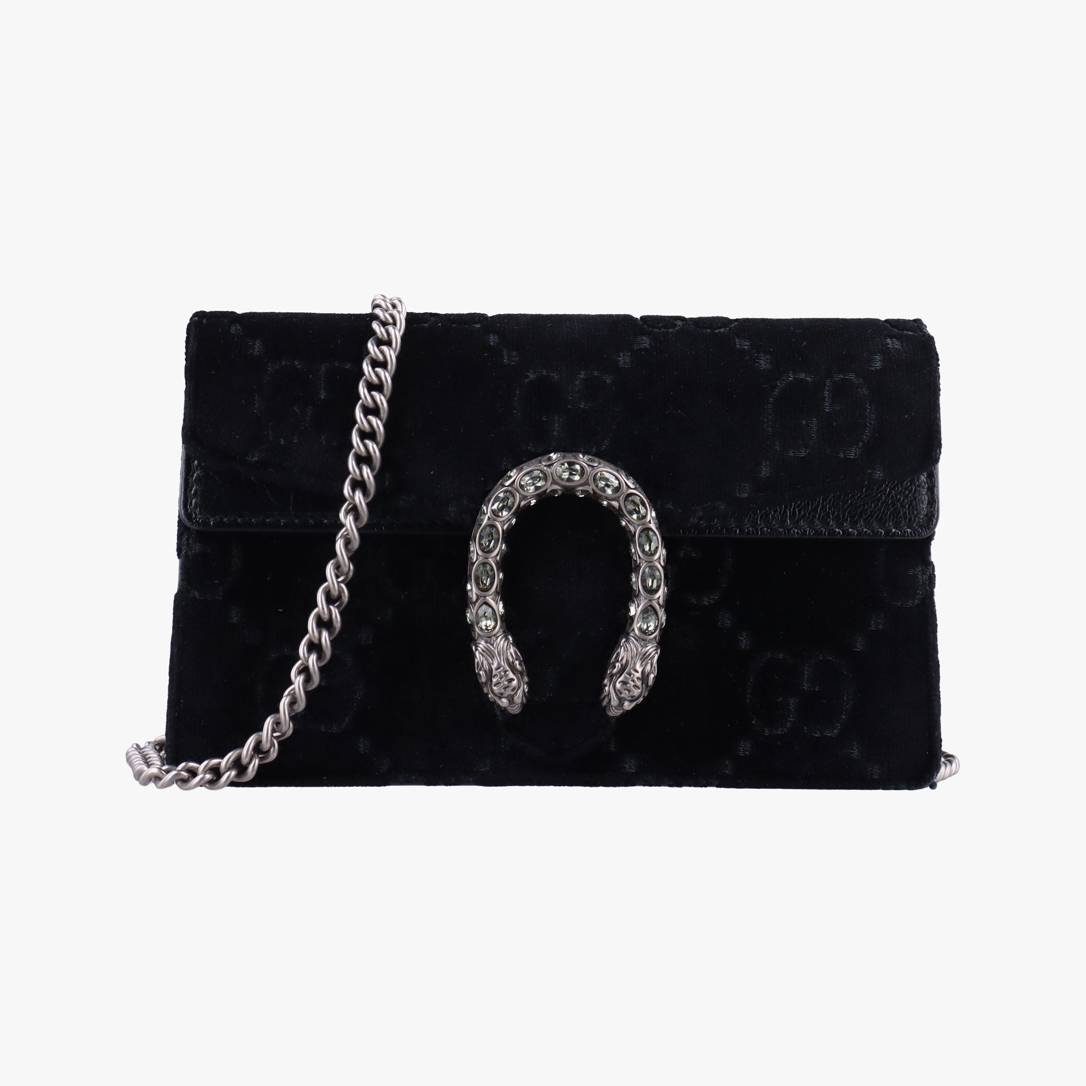 Pre-owned Gucci Dionysus Black velour 476432 shoulderbag | stylenewstar