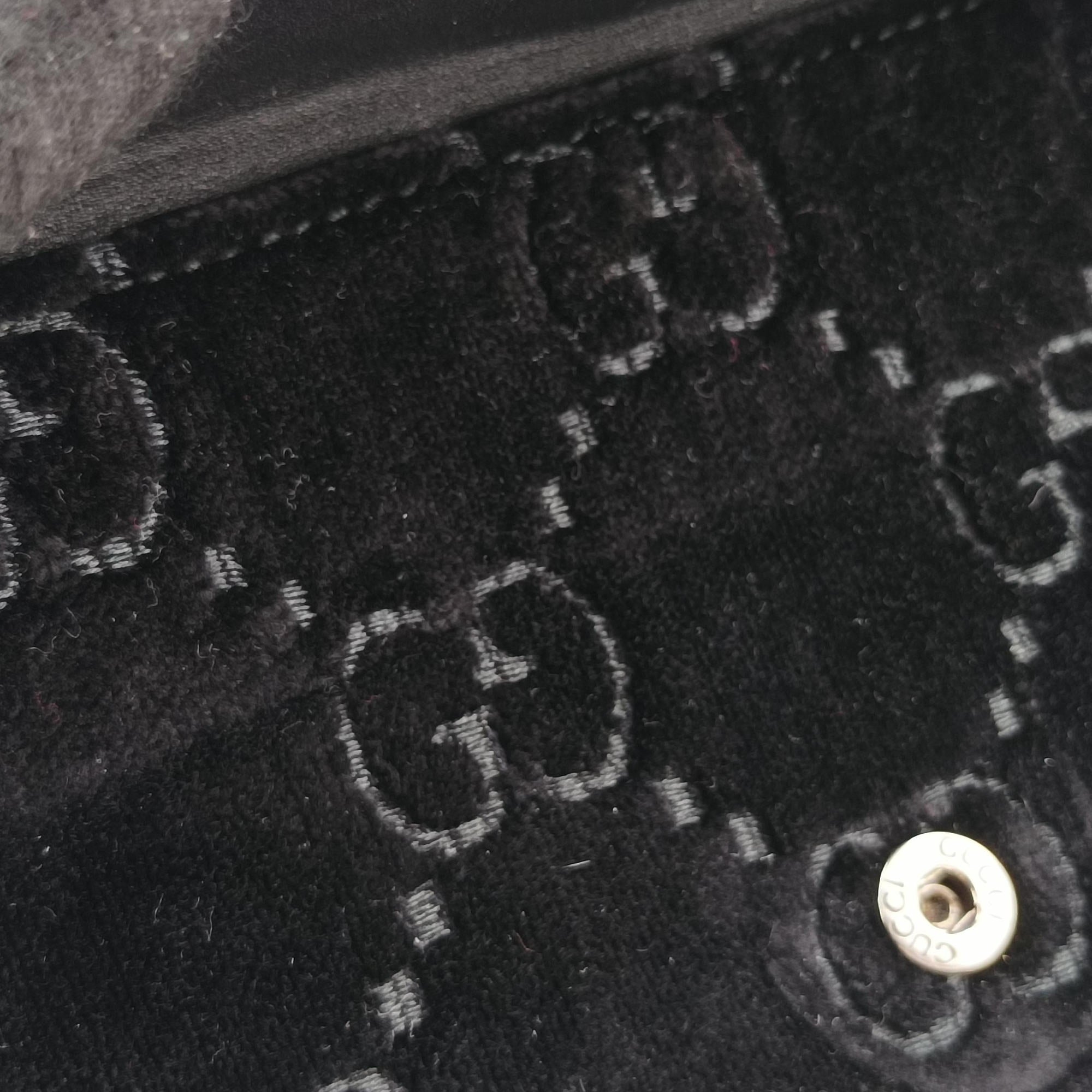 Pre-owned Gucci Dionysus Black velour 476432 shoulderbag | stylenewstar