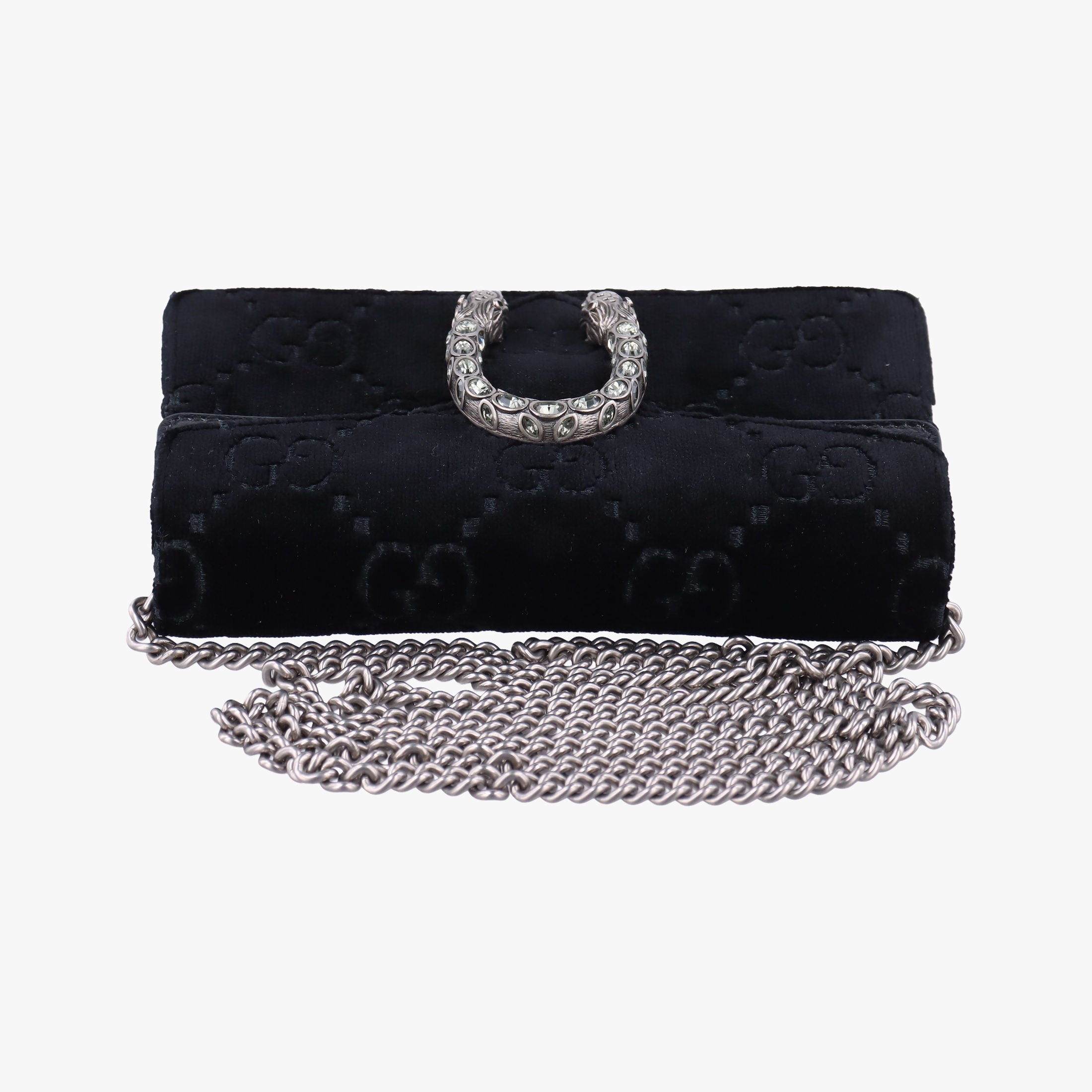 Pre-owned Gucci Dionysus Black velour 476432 shoulderbag | stylenewstar