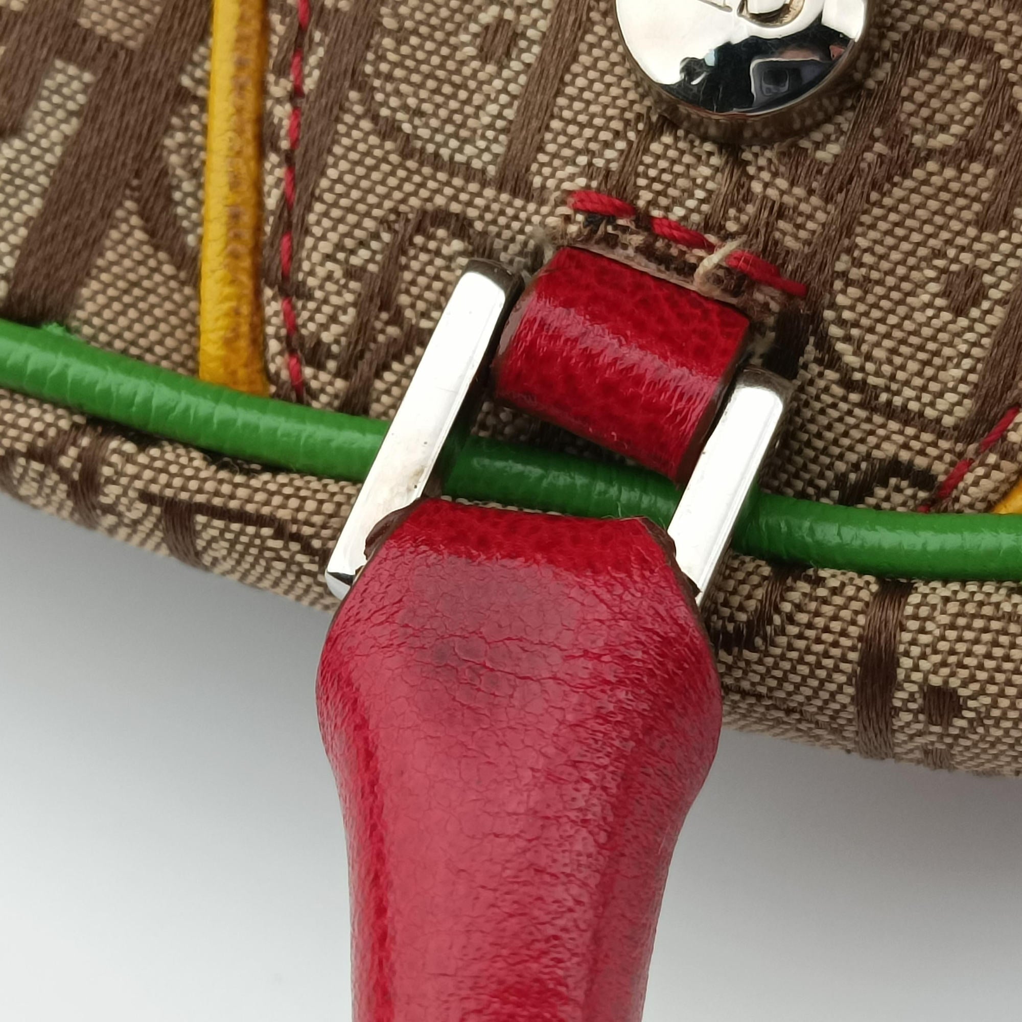 Vintage Christian Dior Rasta Trotter beige×Multicolour canvas×Leather  handbag | stylenewstar