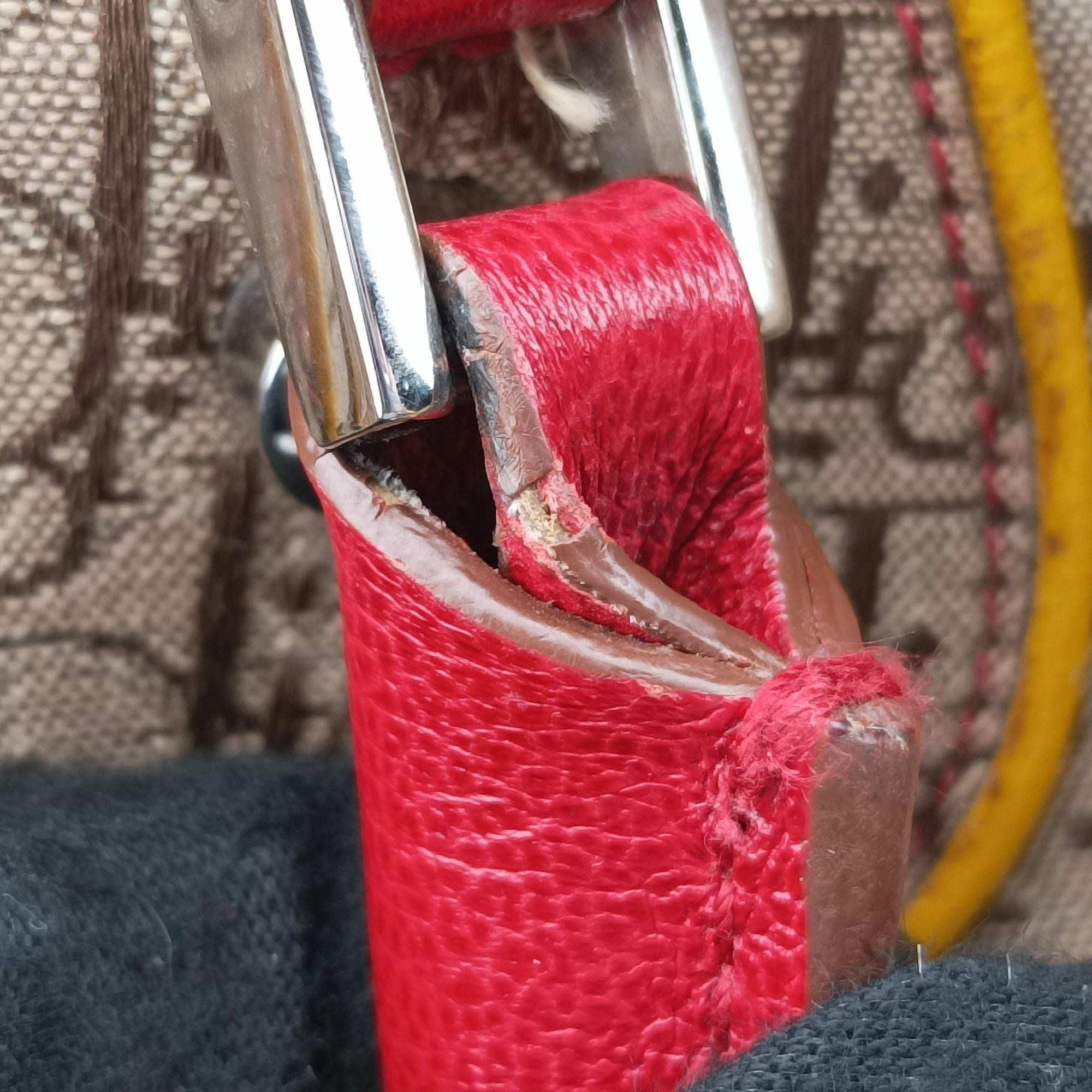 Vintage Christian Dior Rasta Trotter beige×Multicolour canvas×Leather  handbag | stylenewstar