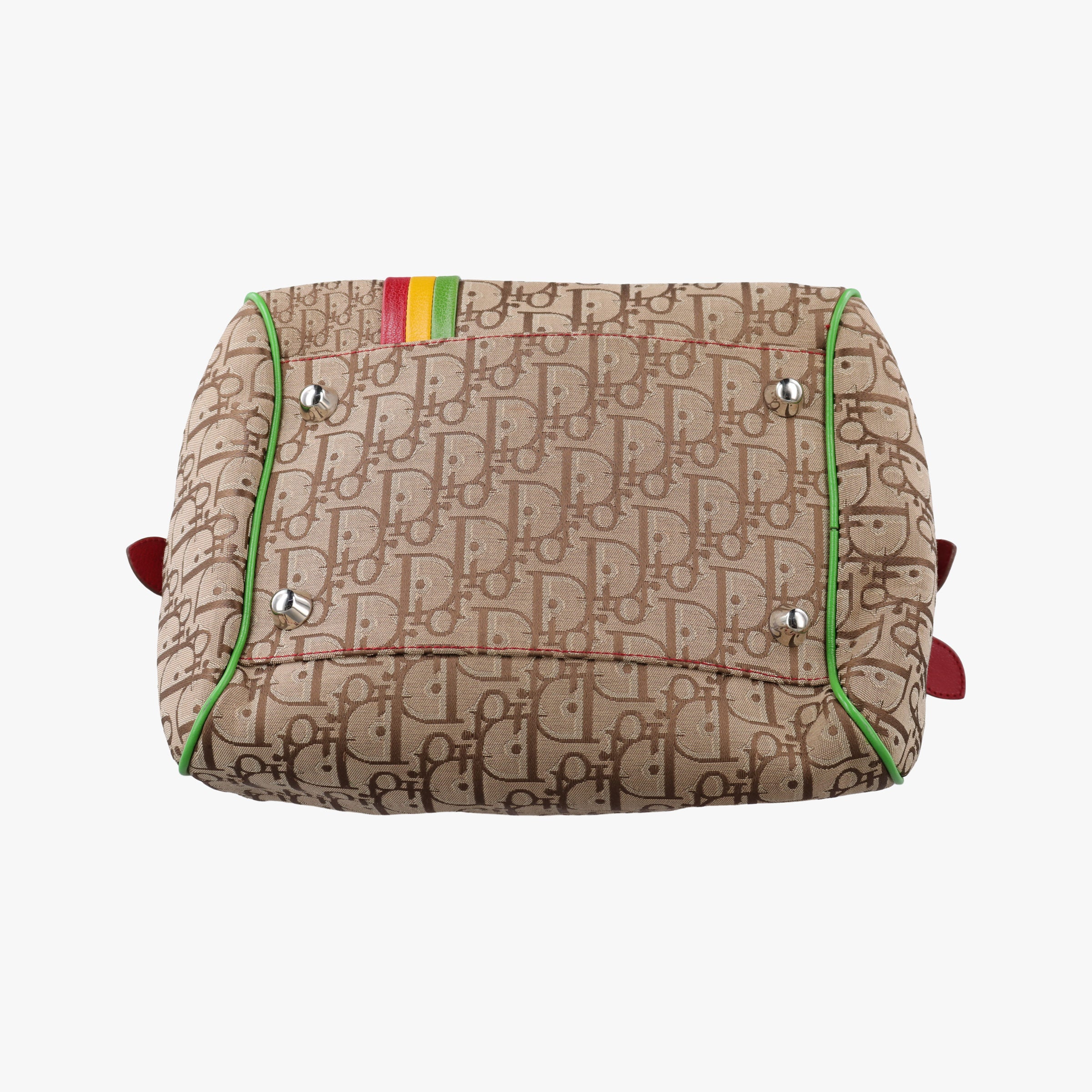 Vintage Christian Dior Rasta Trotter beige×Multicolour canvas×Leather  handbag | stylenewstar
